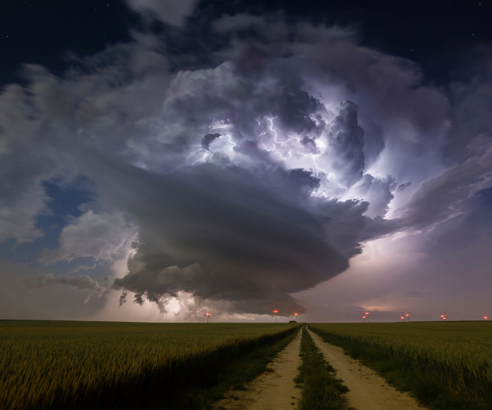 Laden Sie das Landschaft, Natur, Horizont, Feld, Sturm, Nacht, Himmel, Erde/natur, Aufstellen-Bild kostenlos auf Ihren PC-Desktop herunter