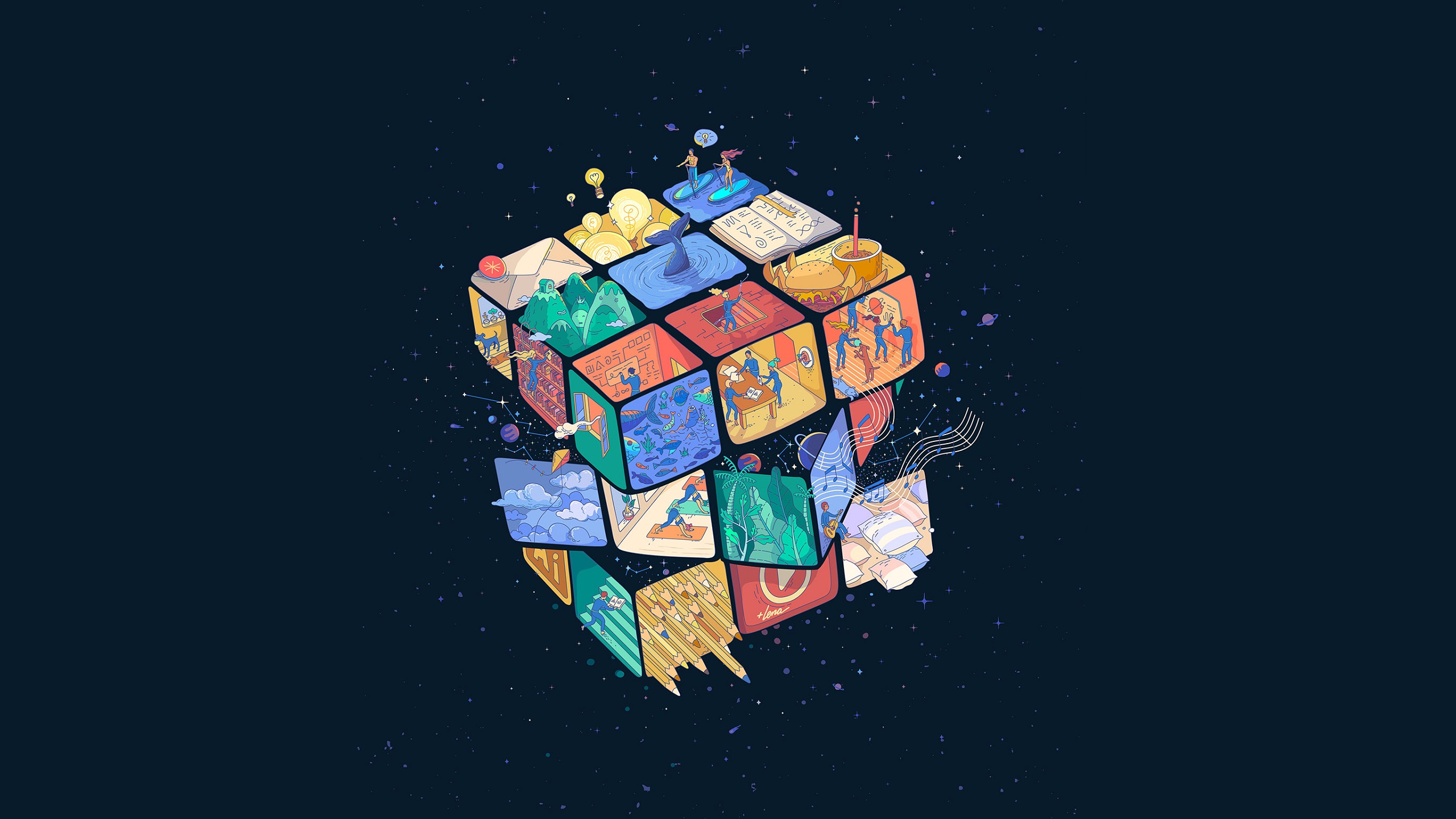 Завантажити шпалери Кубик Рубика на телефон безкоштовно