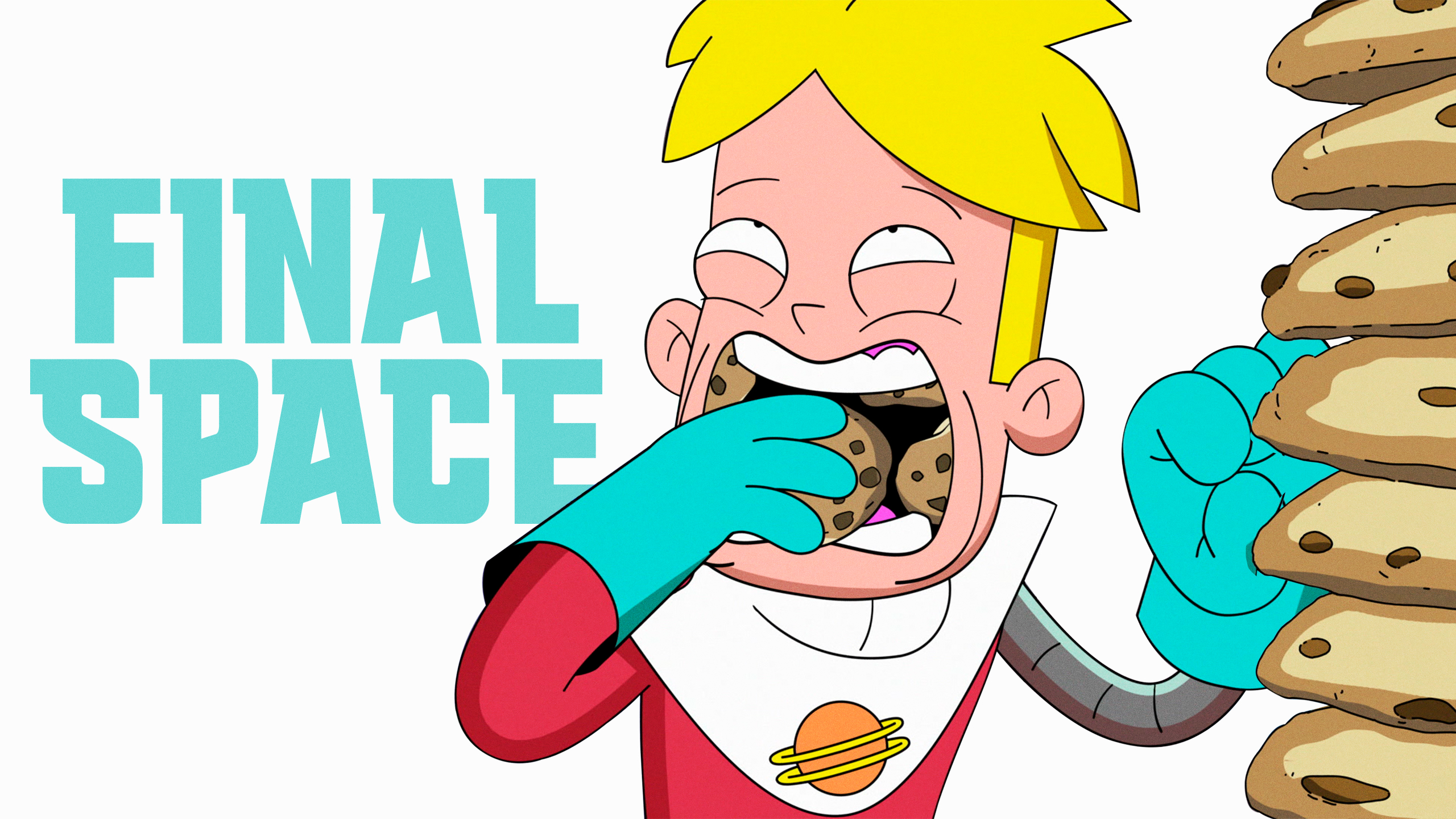 Download mobile wallpaper Blonde, Logo, Cookie, Tv Show, Gary Goodspeed, Final Space for free.