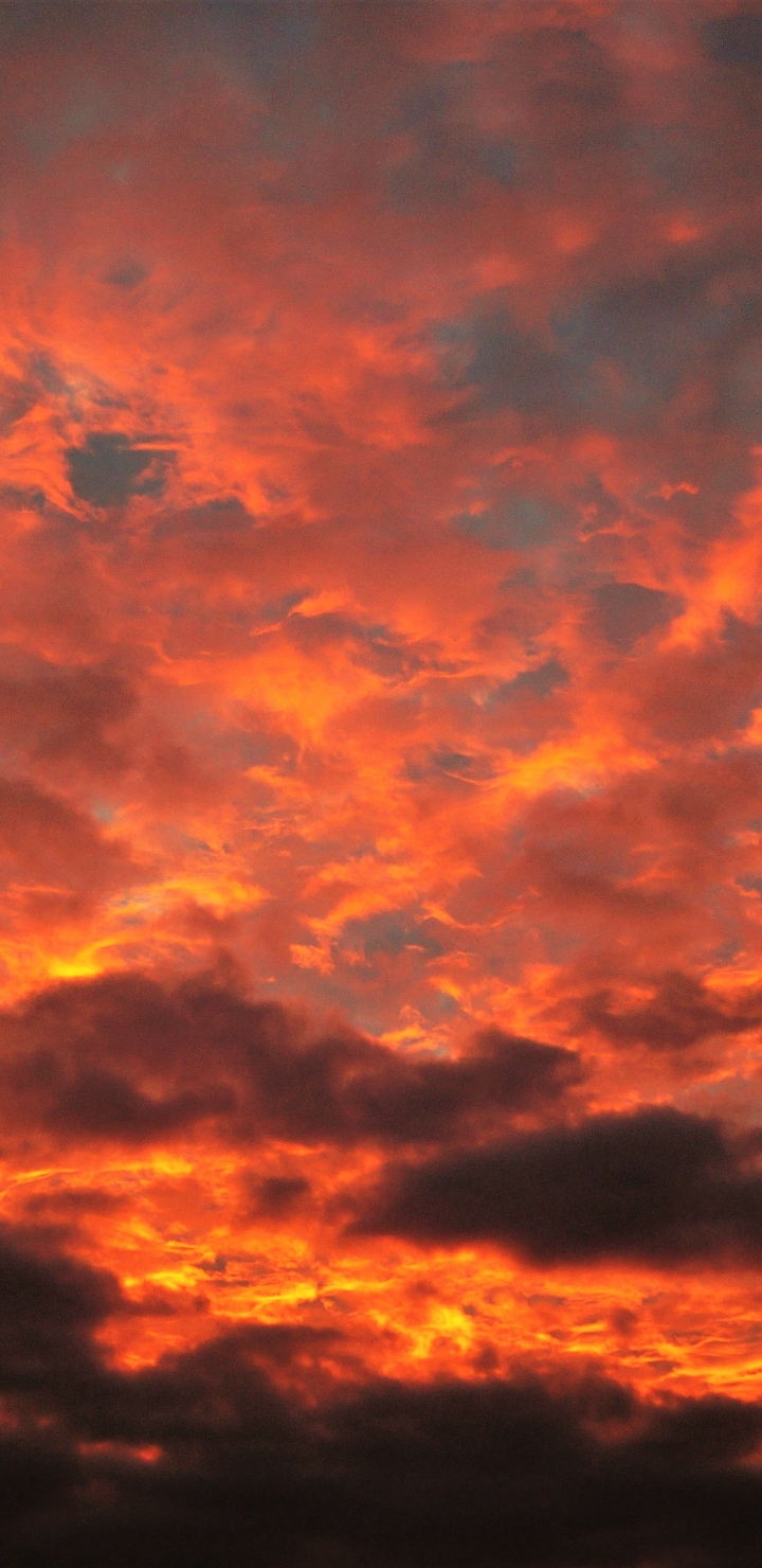 Download mobile wallpaper Sunset, Sky, Earth, Cloud, Orange (Color) for free.