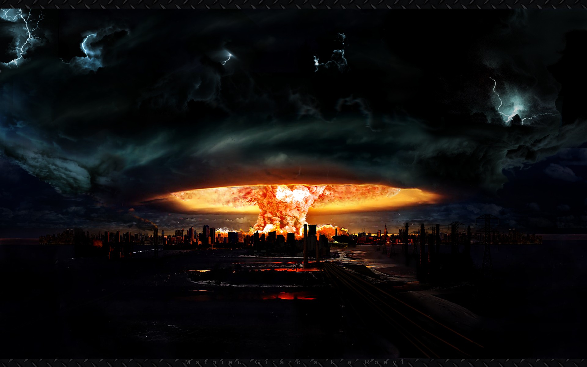 216074 Bild herunterladen science fiction, apokalyptisch, apokalypse, großstadt, explosion, atompilz - Hintergrundbilder und Bildschirmschoner kostenlos