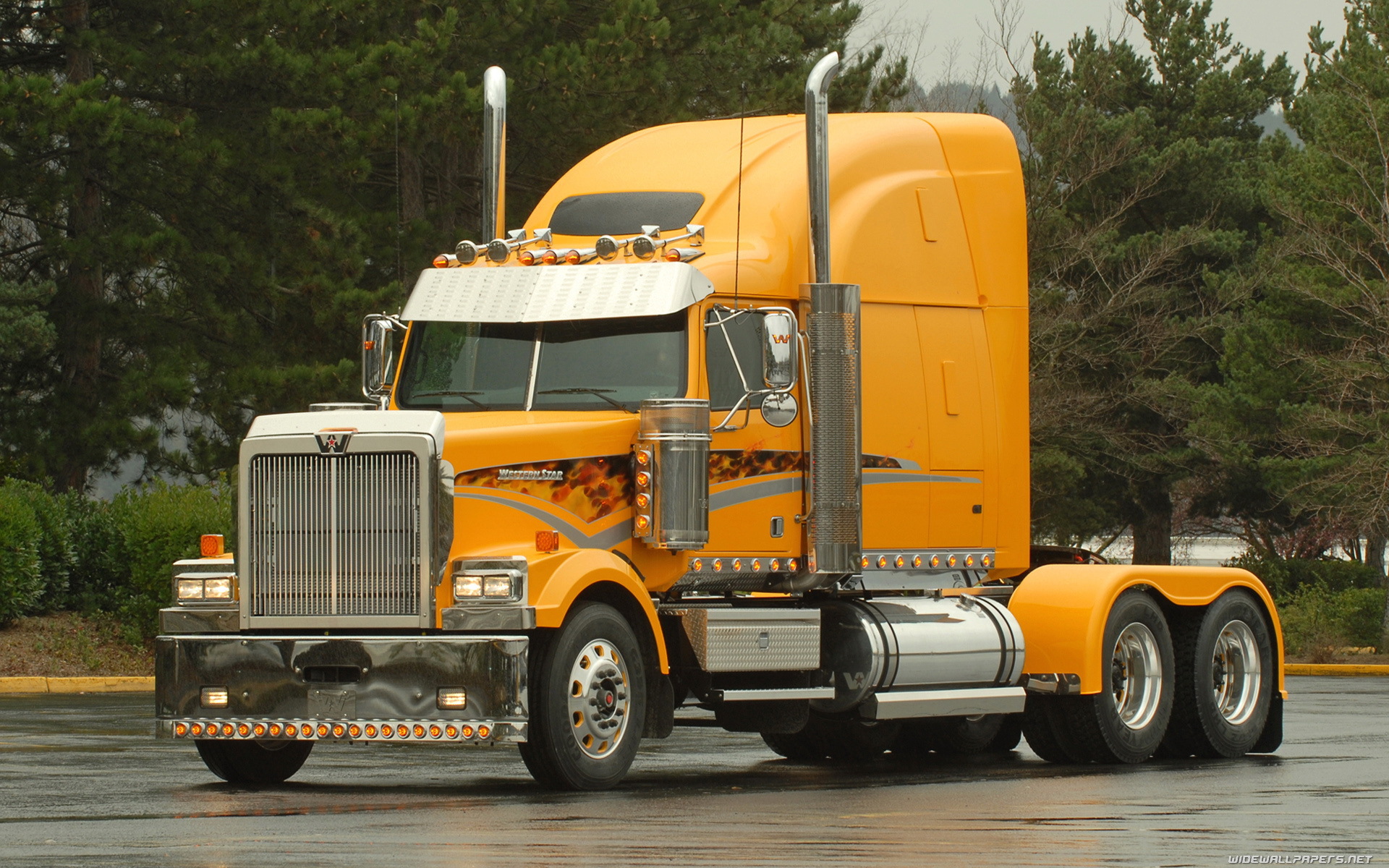 28850 скачать картинку грузовики, машины, транспорт, желтые - обои и заставки бесплатно