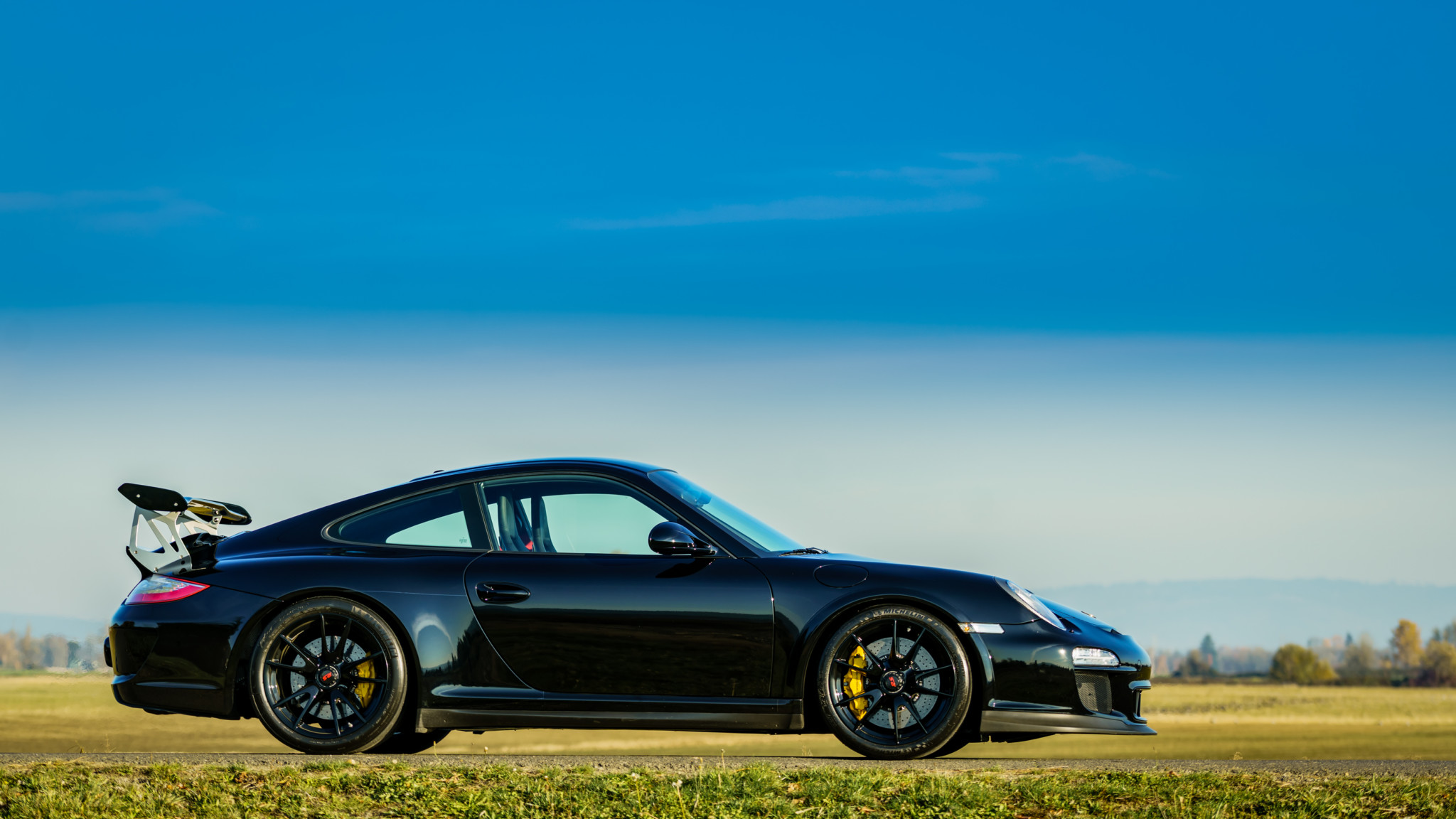 Laden Sie das Porsche, Autos, Coupe, Porsche 911 Gt3 Rs, Fahrzeuge, Schwarzes Auto-Bild kostenlos auf Ihren PC-Desktop herunter