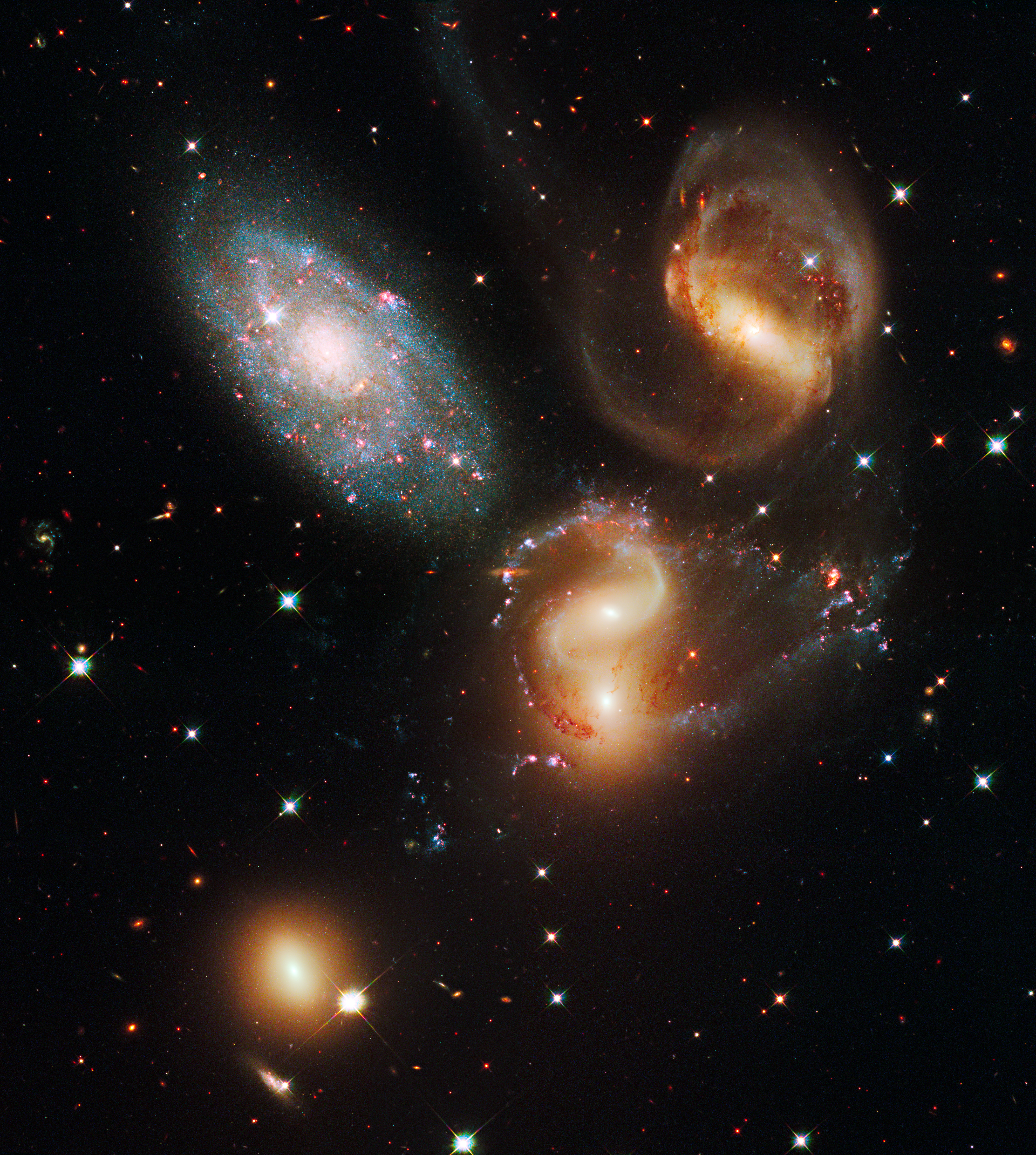 54912 скачать обои галактика, вселенная, космос, хаббла, звезды, спирали, скопление, телескоп - заставки и картинки бесплатно