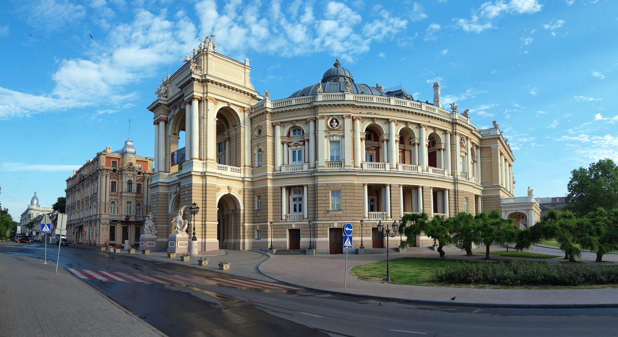 man made, opera house, architecture, building, odessa, ukraine