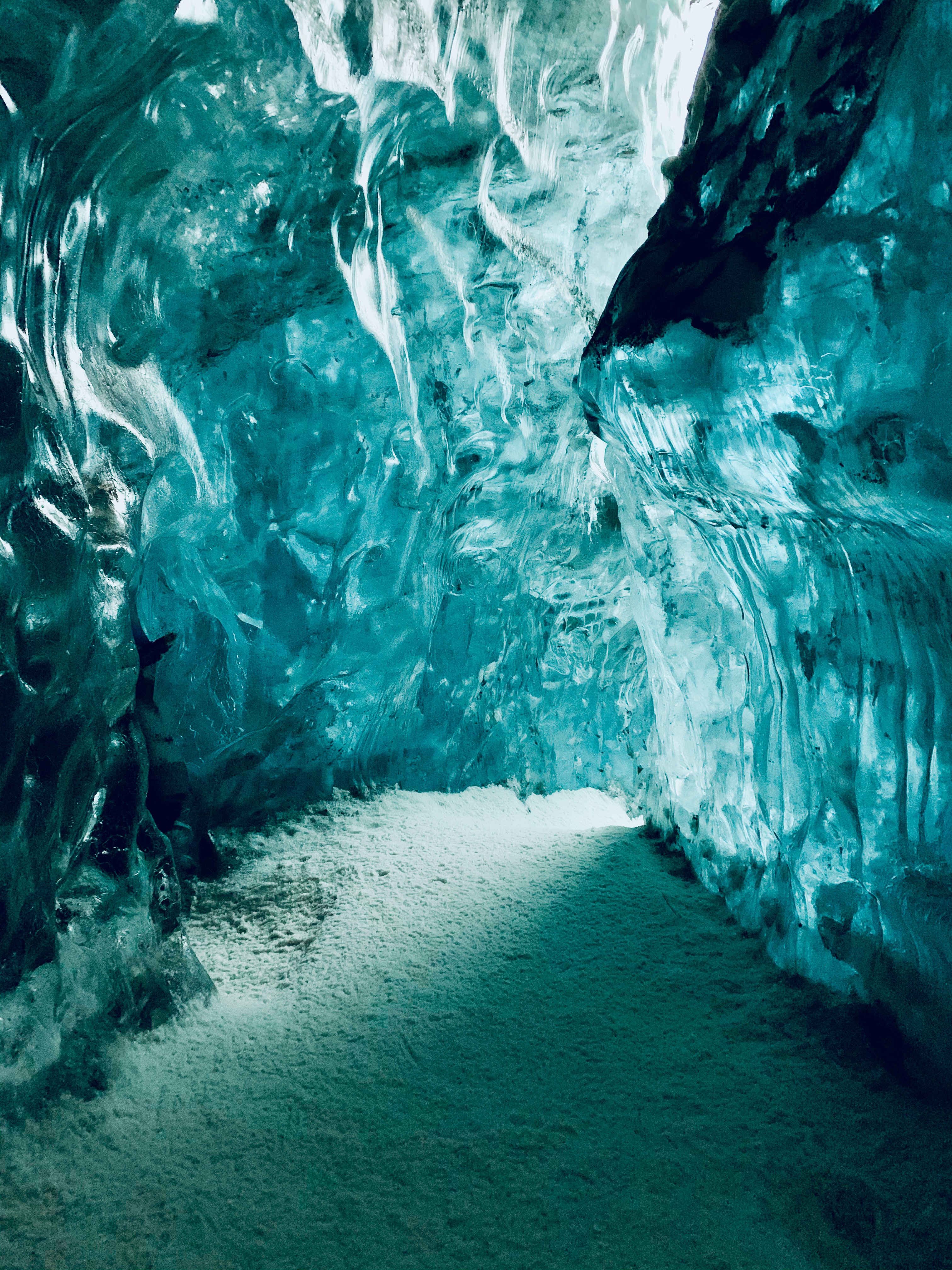 nature, ice, cave, icy