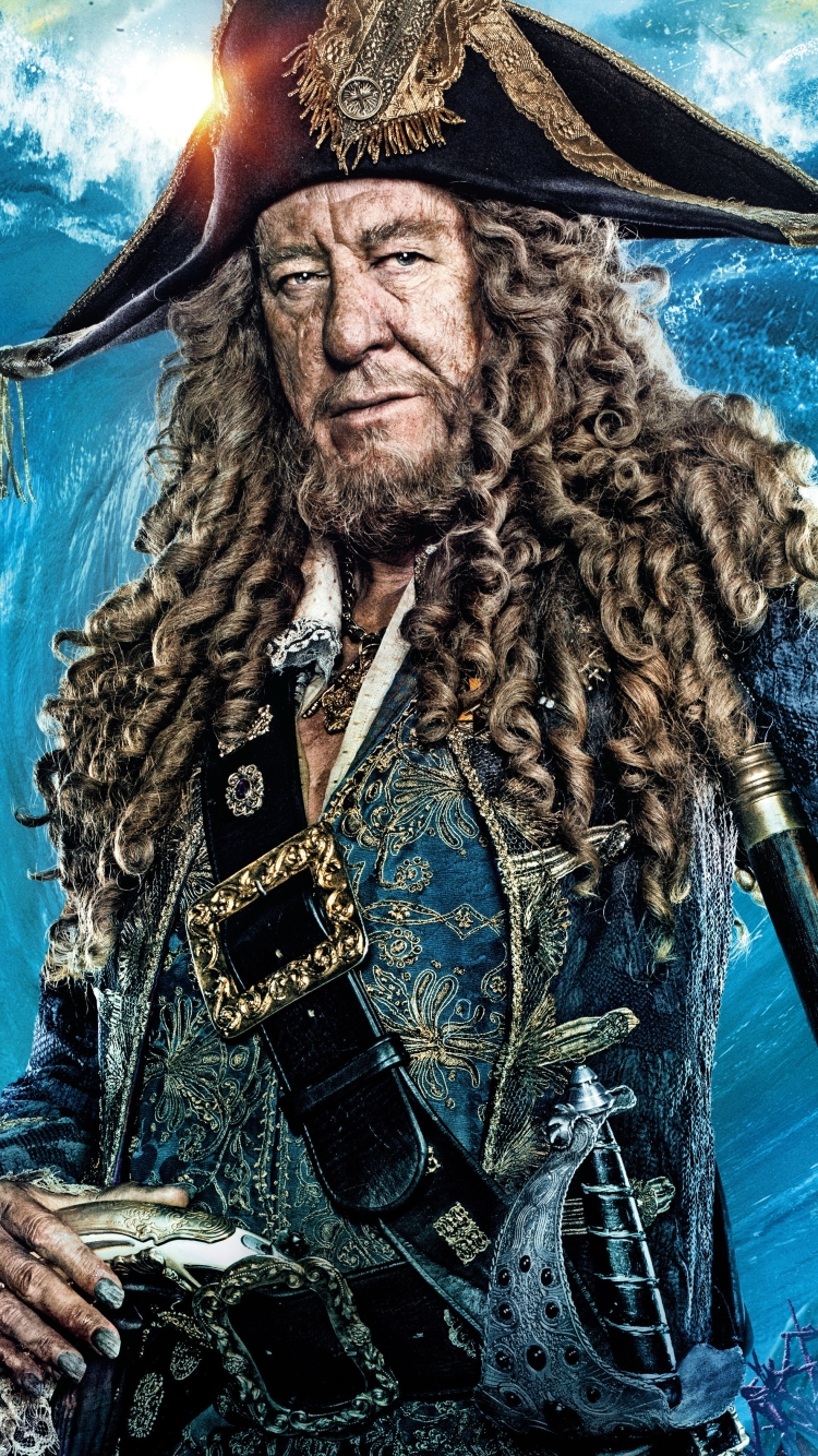 Download mobile wallpaper Movie, Geoffrey Rush, Hector Barbossa, Pirates Of The Caribbean: Dead Men Tell No Tales for free.