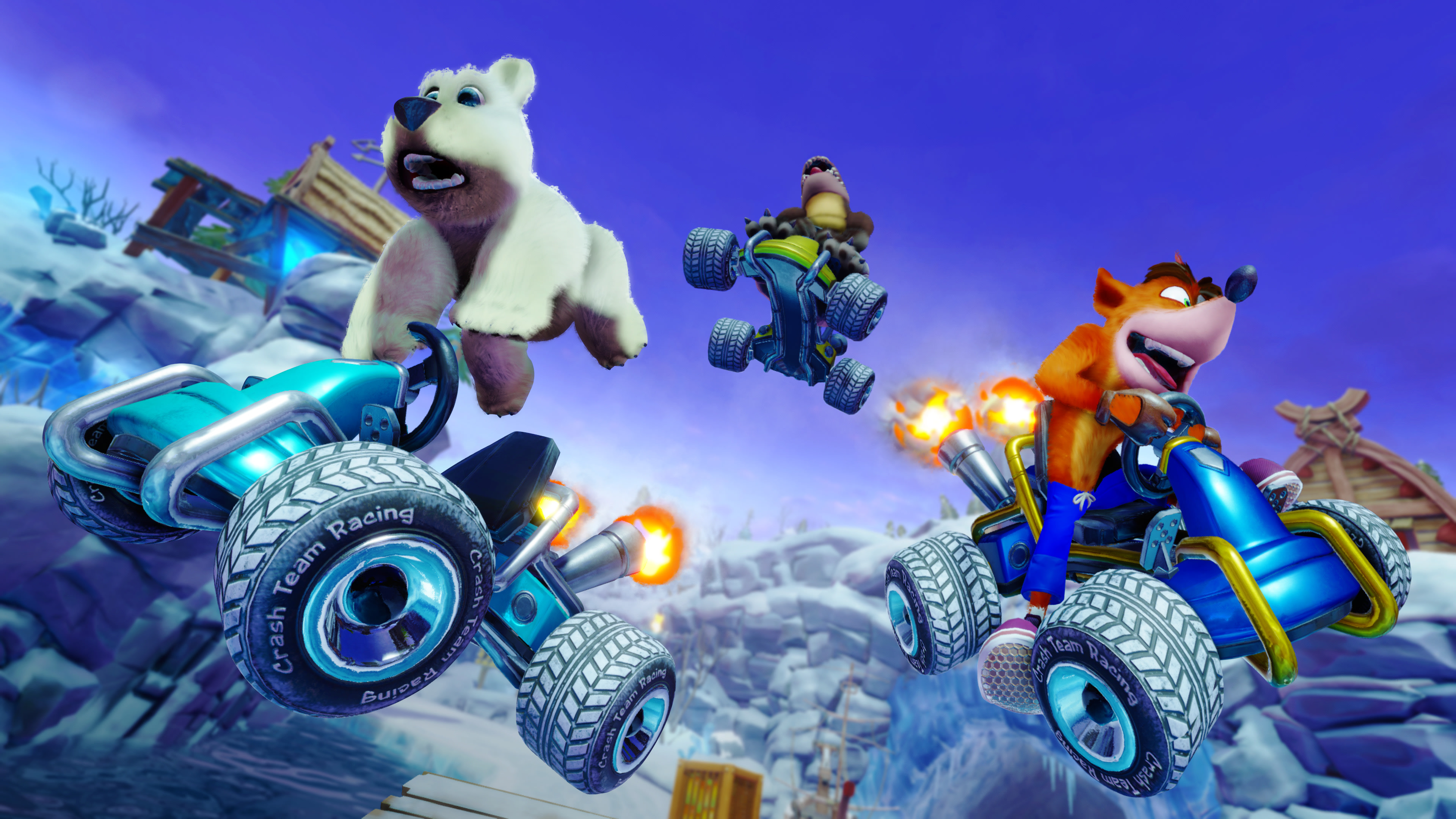 video game, crash team racing, crash bandicoot (character), polar bear