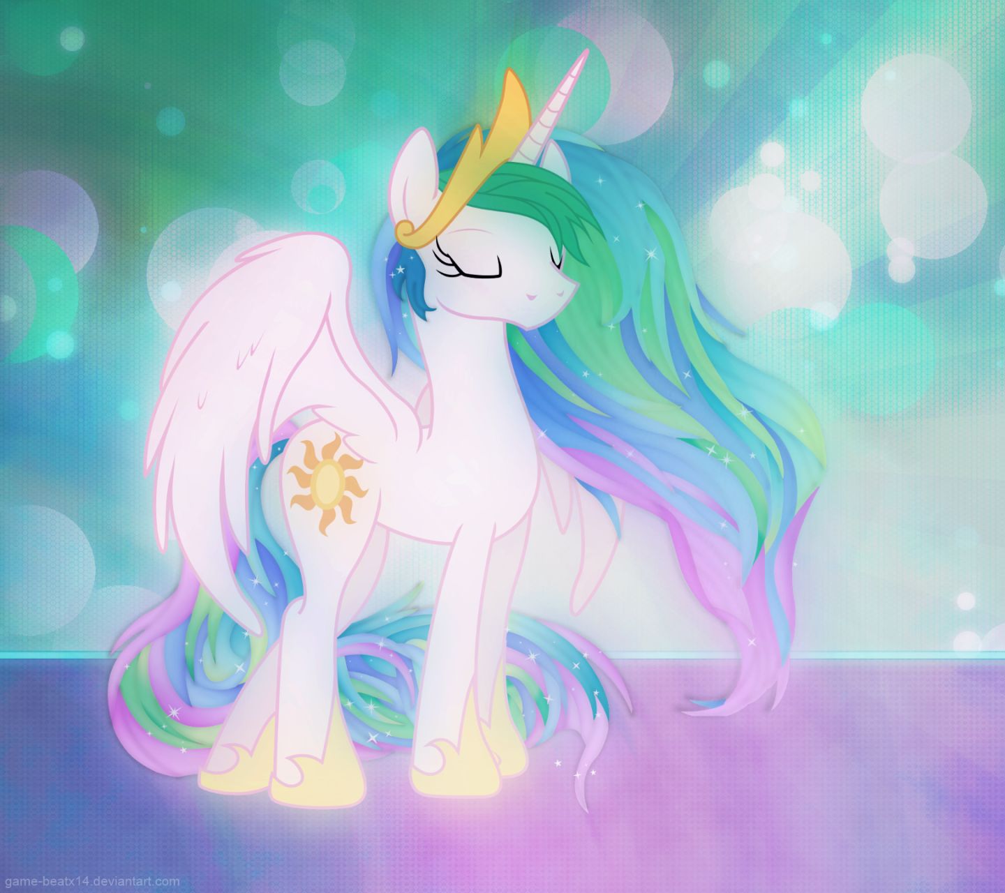 Laden Sie das Mein Kleines Pony, Fernsehserien, My Little Pony Freundschaft Ist Magie, Prinzessin Celestia-Bild kostenlos auf Ihren PC-Desktop herunter