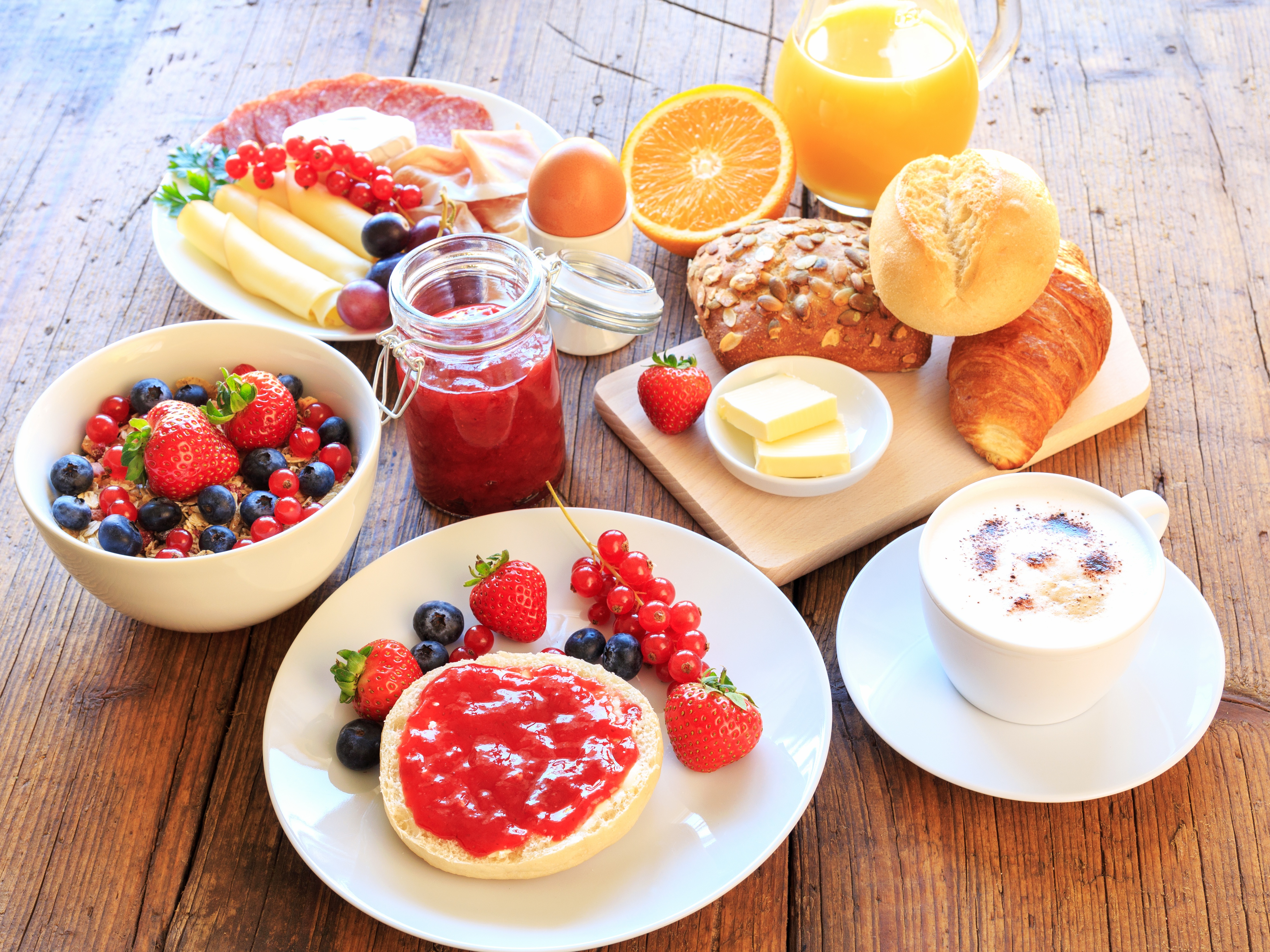 Free download wallpaper Food, Coffee, Still Life, Berry, Fruit, Breakfast, Viennoiserie on your PC desktop