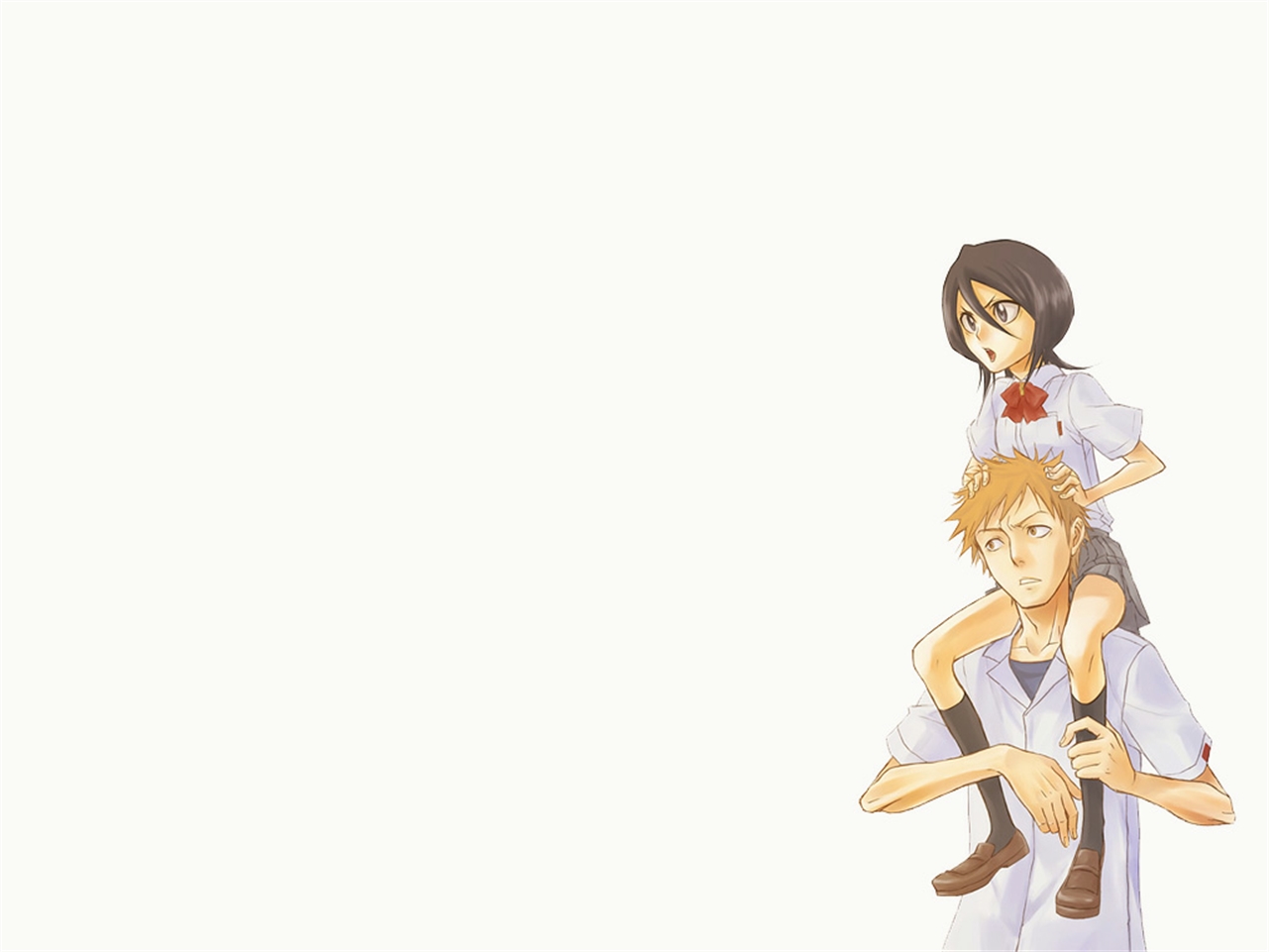 Handy-Wallpaper Bleach, Rukia Kuchiki, Animes, Ichigo Kurosaki kostenlos herunterladen.