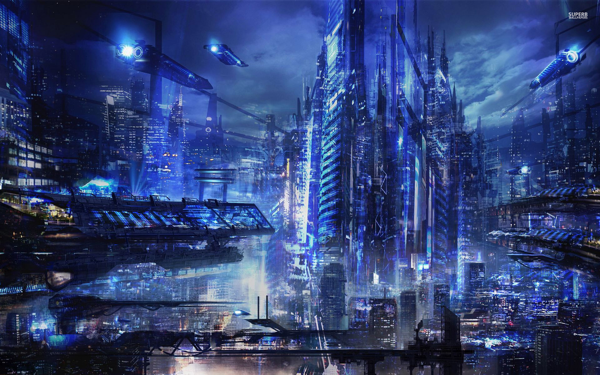 sci fi, city, cyberpunk cityscape