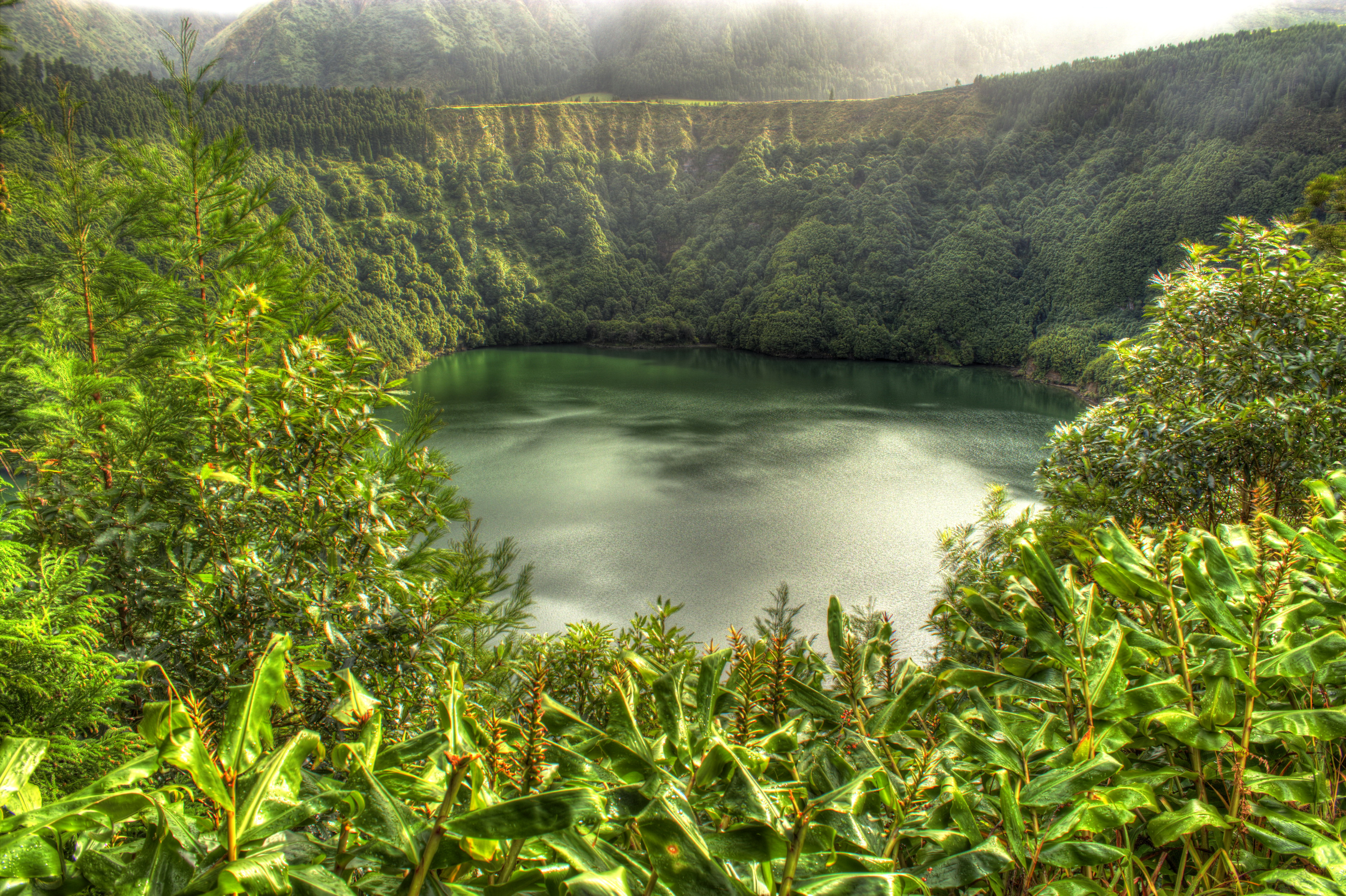Скачать картинку Озера, Озеро, Дерево, Hdr, Португалия, Земля/природа, Озеро Сантьяго в телефон бесплатно.