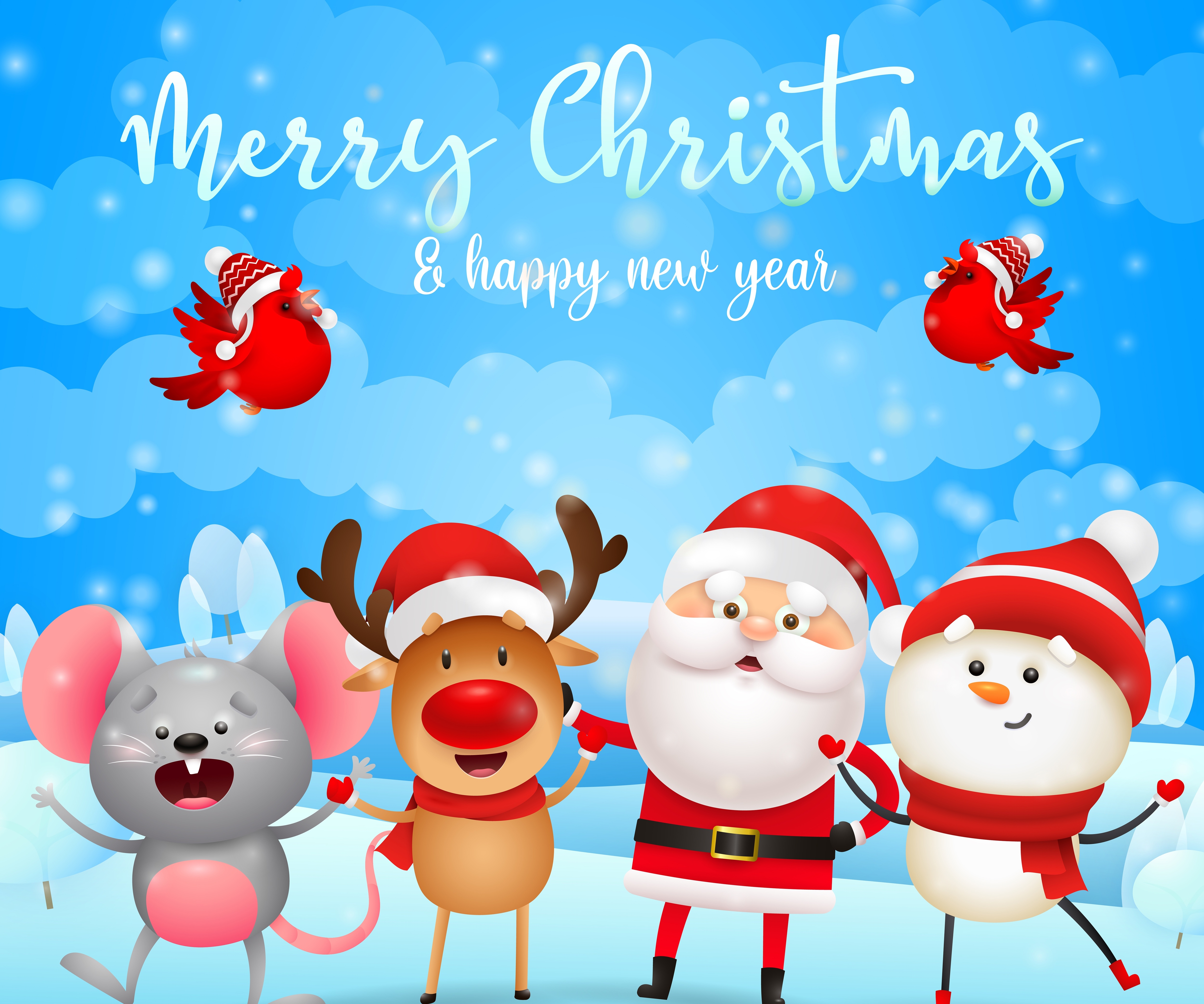 Download mobile wallpaper Christmas, Holiday, Santa, Merry Christmas, Happy New Year for free.