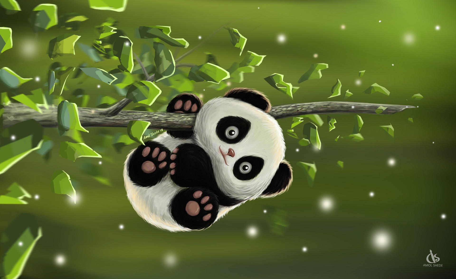 Скачать обои бесплатно Животные, Панда, Милые картинка на рабочий стол ПК