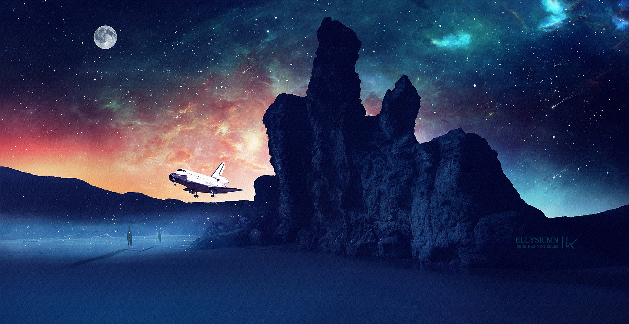 Free download wallpaper Landscape, Sci Fi on your PC desktop