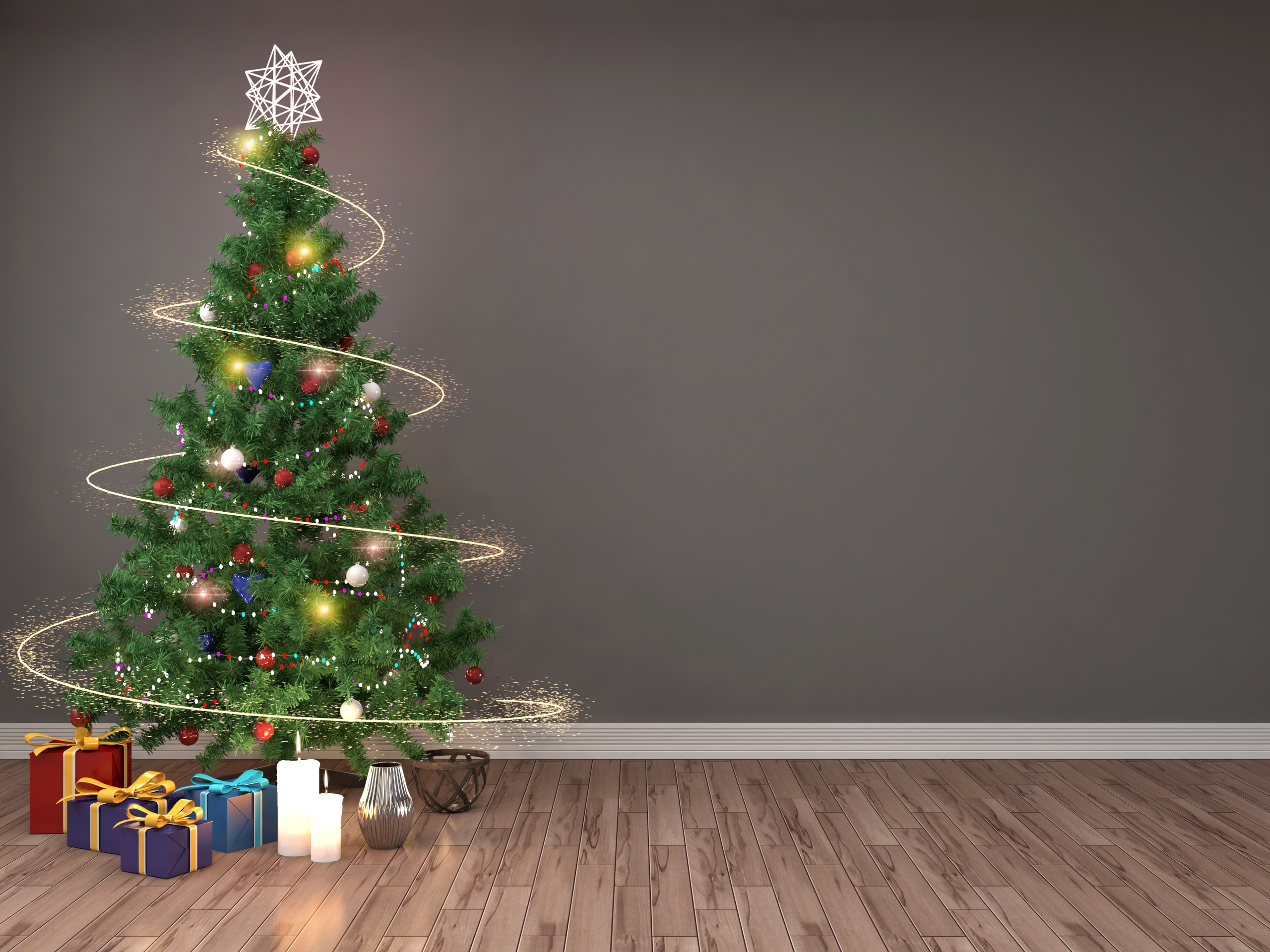 Laden Sie das Feiertage, Weihnachten, Geschenk, Weihnachtsbaum-Bild kostenlos auf Ihren PC-Desktop herunter
