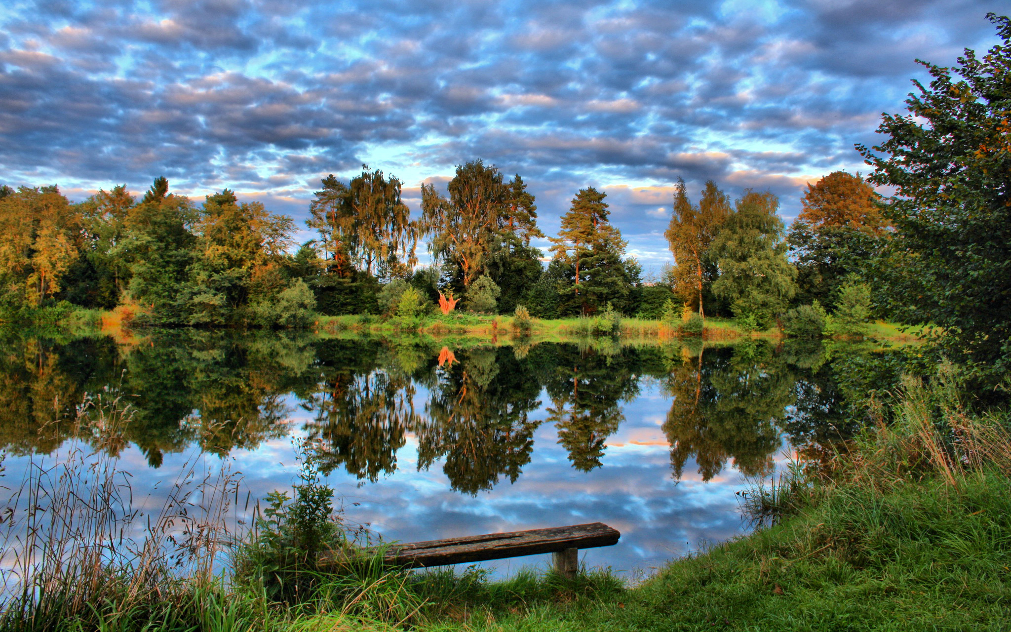 Free download wallpaper Germany, Sky, Lake, Nature, Trees, Grass on your PC desktop