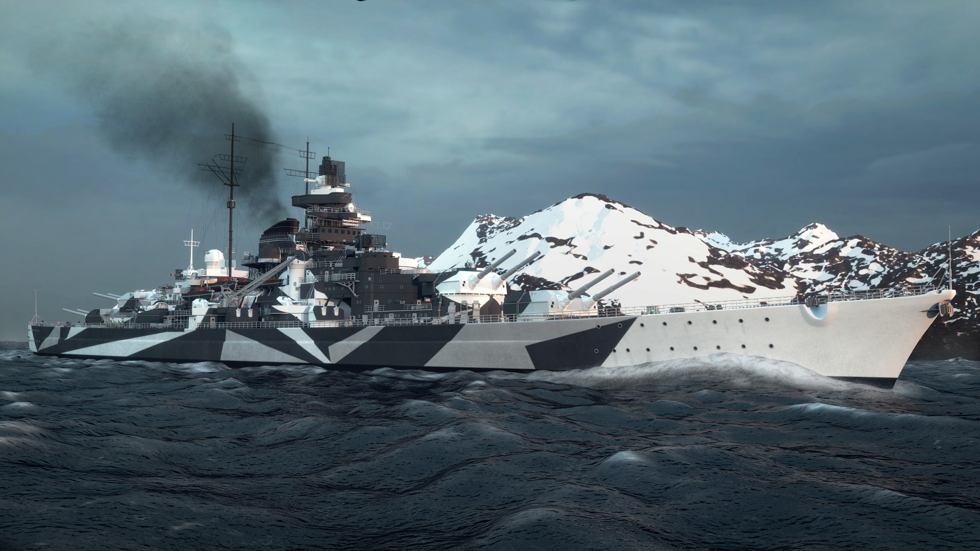Laden Sie Deutsches Schlachtschiff Tirpitz HD-Desktop-Hintergründe herunter