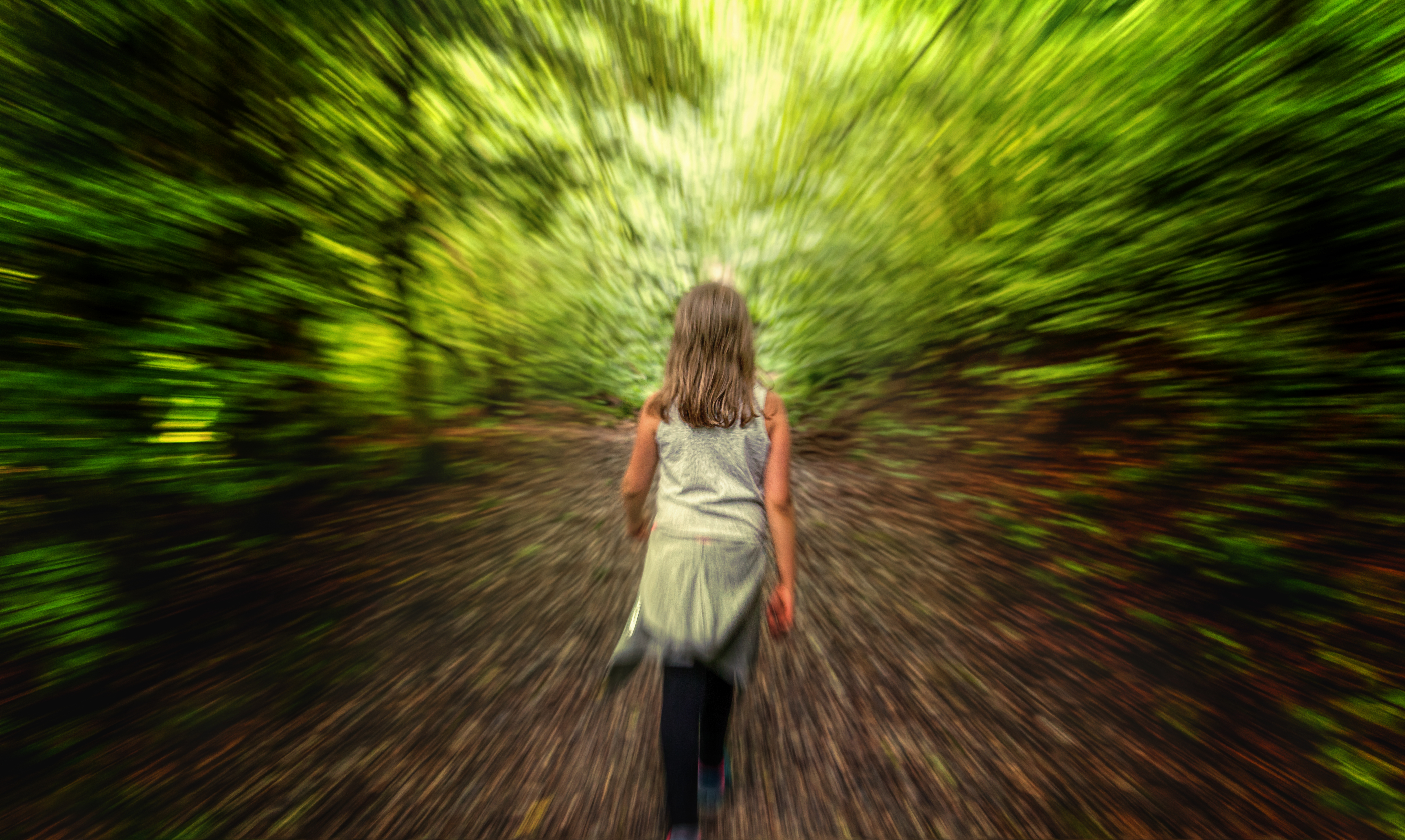 Free download wallpaper Wood, Forest, Blur, Path, Child, Photography on your PC desktop