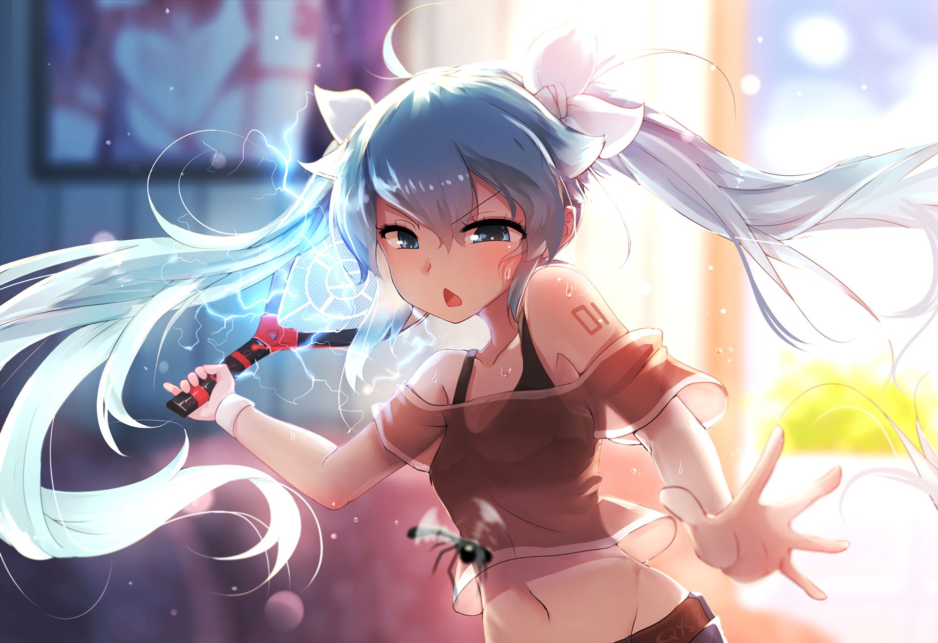Free download wallpaper Anime, Vocaloid, Blue Eyes, Blue Hair, Hatsune Miku, Long Hair, Twintails on your PC desktop