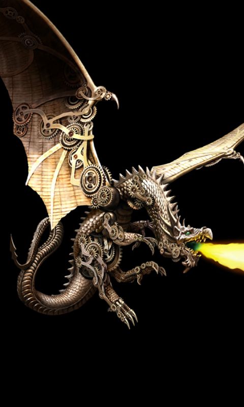 Download mobile wallpaper Fantasy, Dragon, Steampunk for free.
