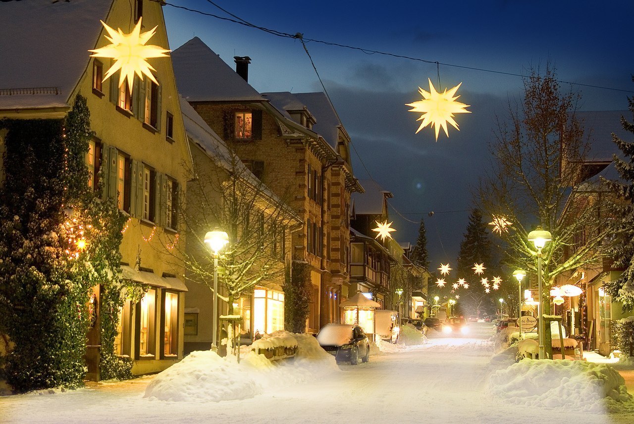 無料モバイル壁紙風景, 道路, 雪, 祝日, 冬, 家, 新年, クリスマスをダウンロードします。