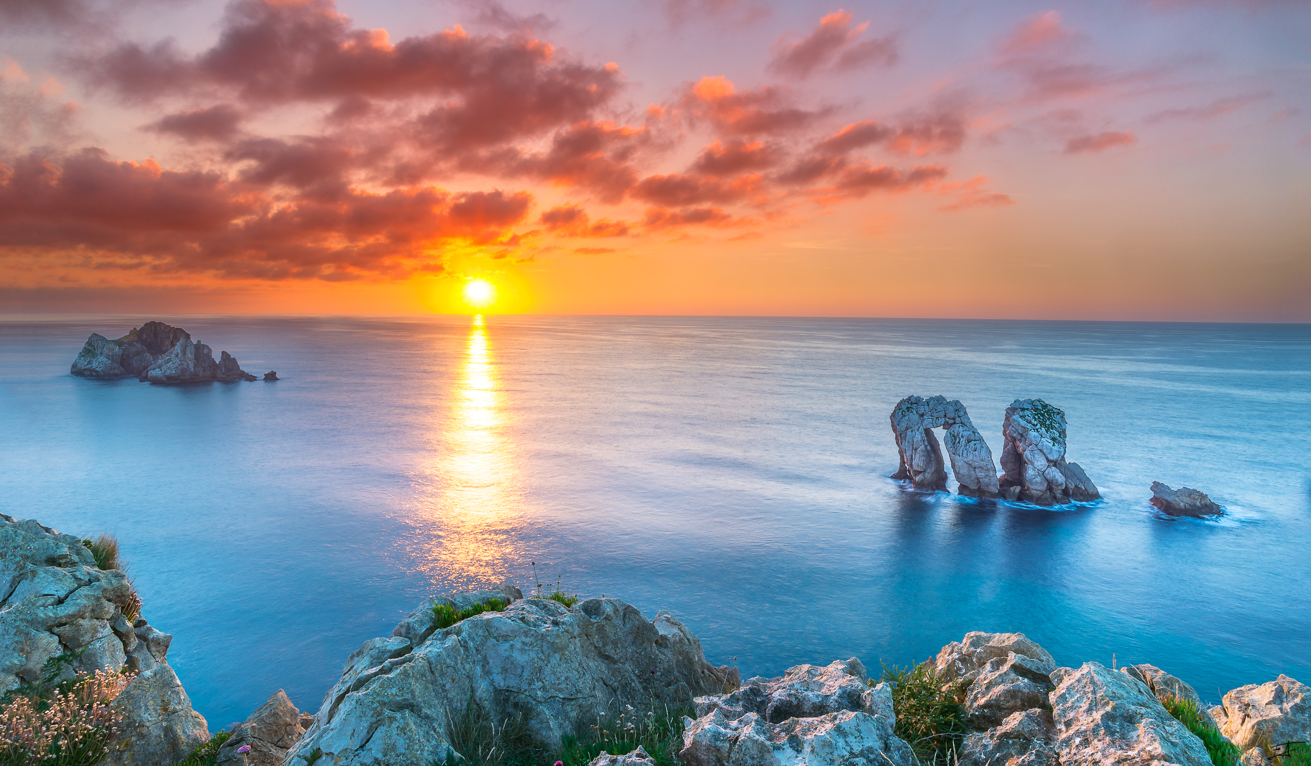 Handy-Wallpaper Natur, Horizont, Wolke, Meer, Sonnenuntergang, Erde/natur kostenlos herunterladen.