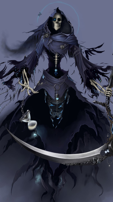 Download mobile wallpaper Dark, Grim Reaper, Scythe for free.