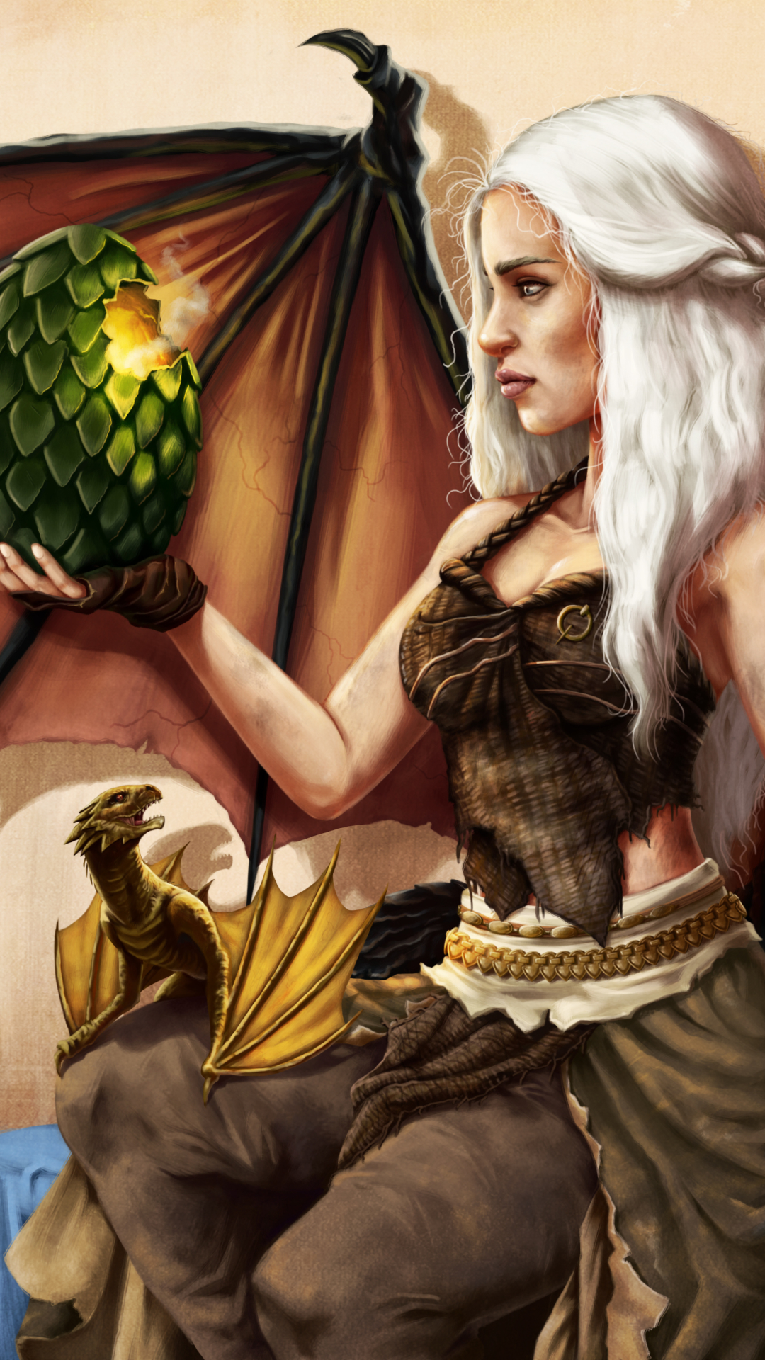 Download mobile wallpaper Fantasy, Game Of Thrones, Dragon, Tv Show, White Hair, Daenerys Targaryen for free.