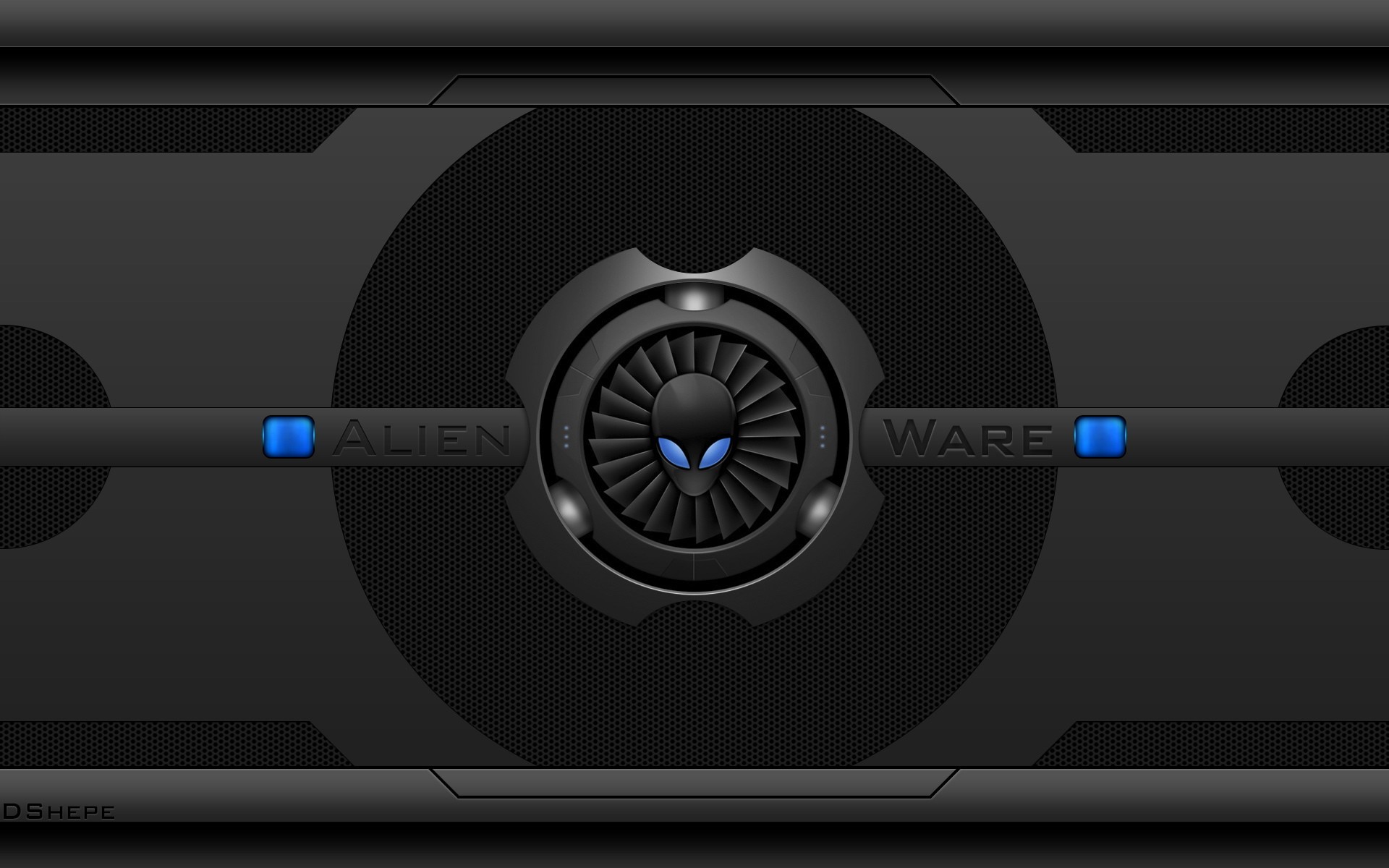 Download mobile wallpaper Alien, Dark, Technology, Blue Eyes, Alienware for free.
