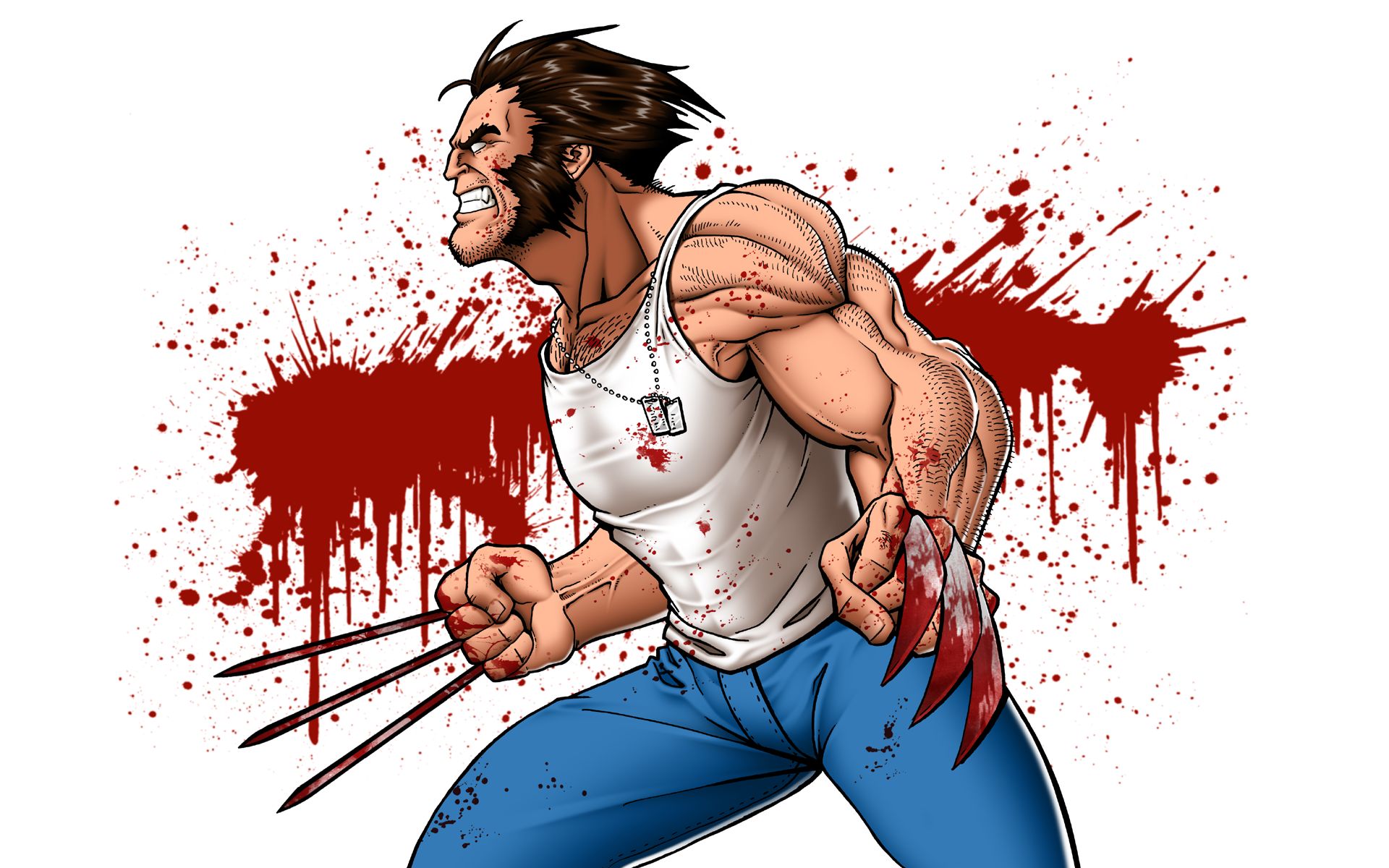 Download mobile wallpaper Logan James Howlett, X Men, Wolverine, Comics, Blood for free.