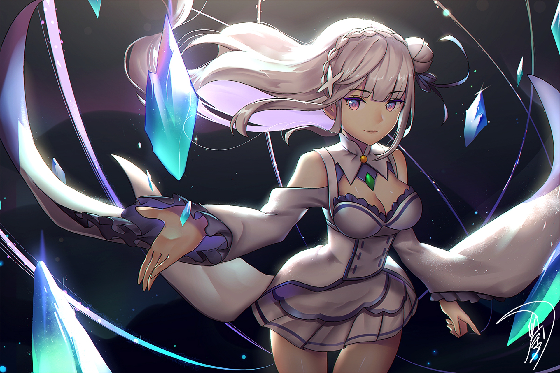 Handy-Wallpaper Animes, Emilia (Re: Zero), Re:zero Das Leben In Einer Anderen Welt Beginnen kostenlos herunterladen.