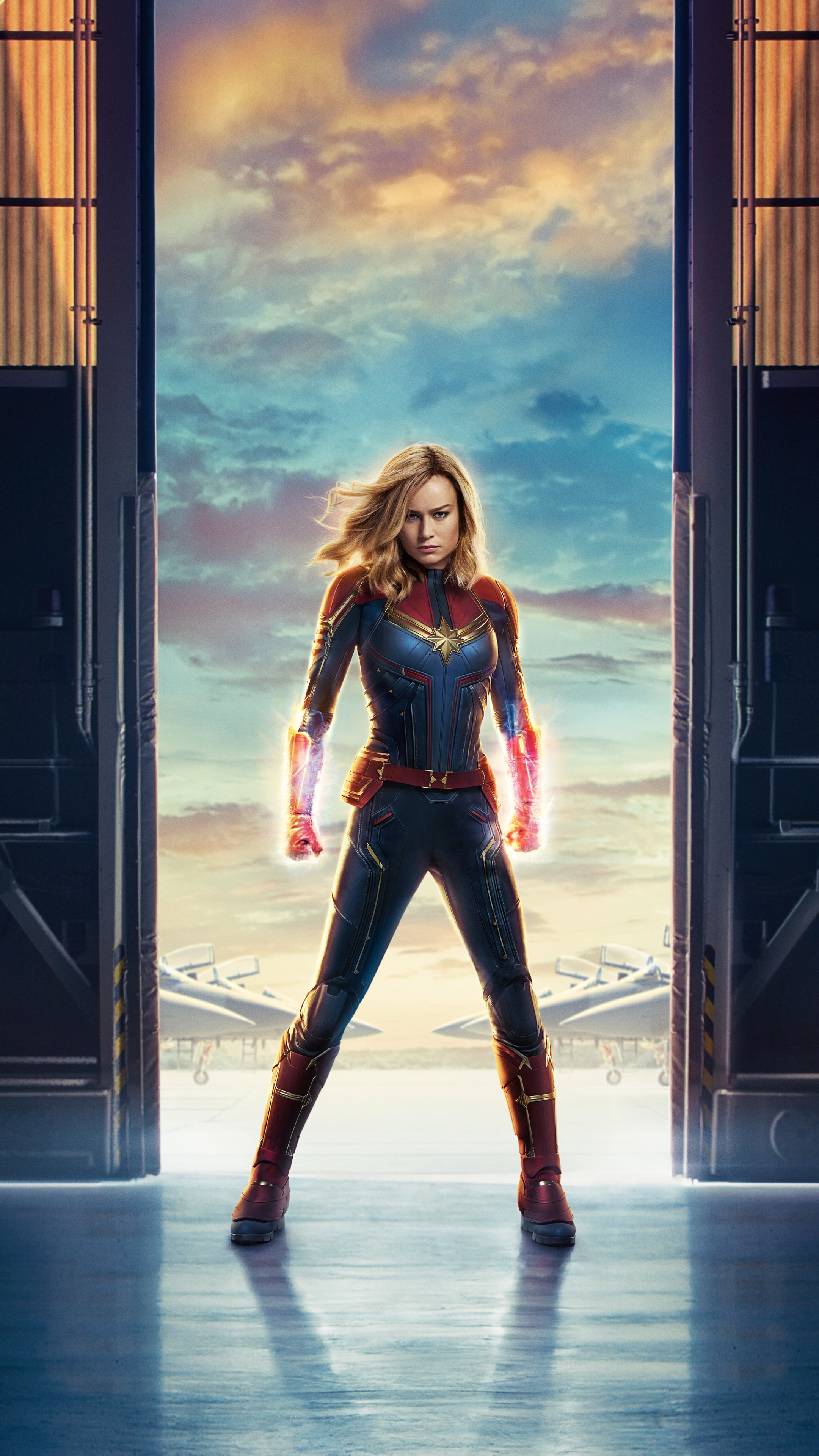 Handy-Wallpaper Filme, Superheld, Carol Danvers, Captain Marvel, Brie Larson kostenlos herunterladen.