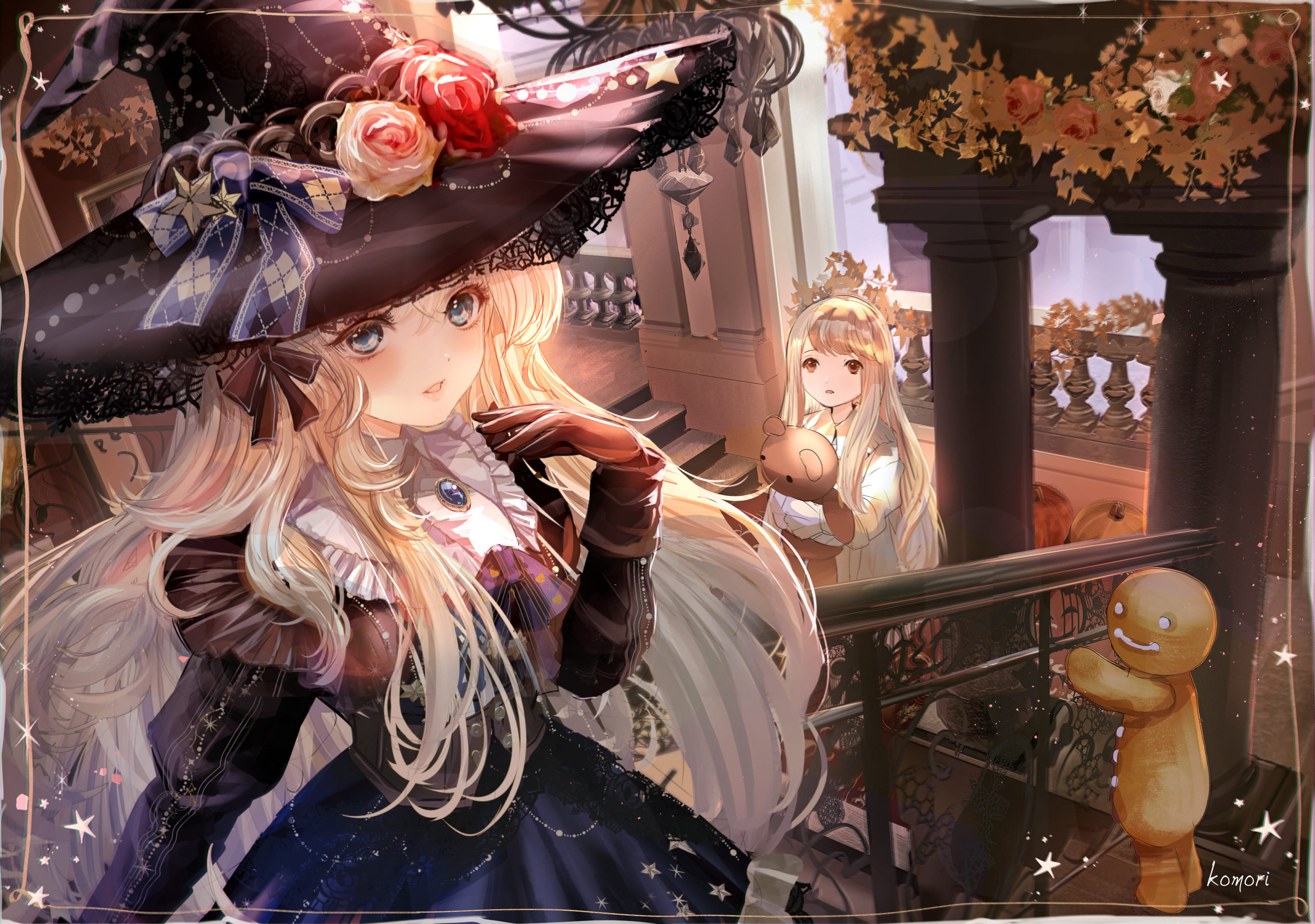 Free download wallpaper Anime, Girl, Blonde, Witch Hat on your PC desktop