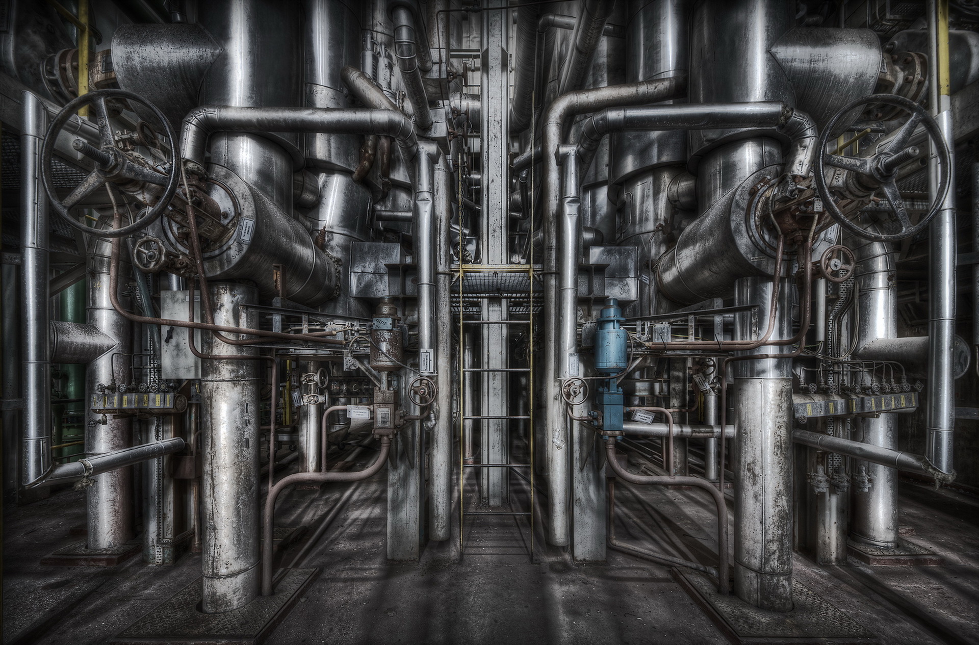 Download mobile wallpaper Grey, Hdr, Factory, Man Made for free.
