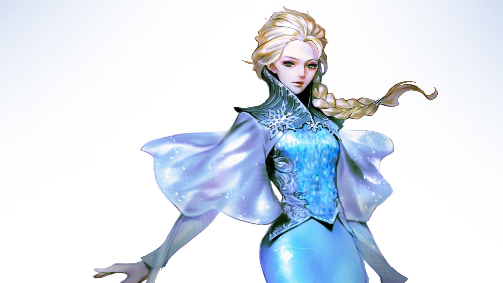 Descarga gratis la imagen Ojos Verdes, Películas, Frozen: El Reino Del Hielo, Rubia, Elsa (Congelada) en el escritorio de tu PC