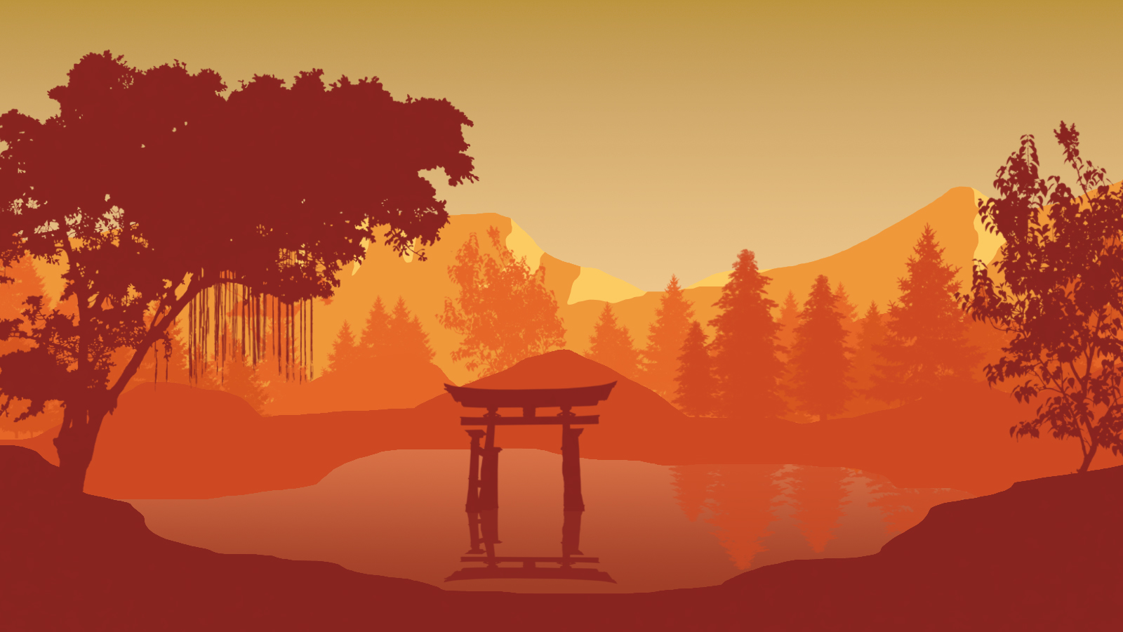 Laden Sie das Landschaft, Natur, Orientalisch, Künstlerisch-Bild kostenlos auf Ihren PC-Desktop herunter