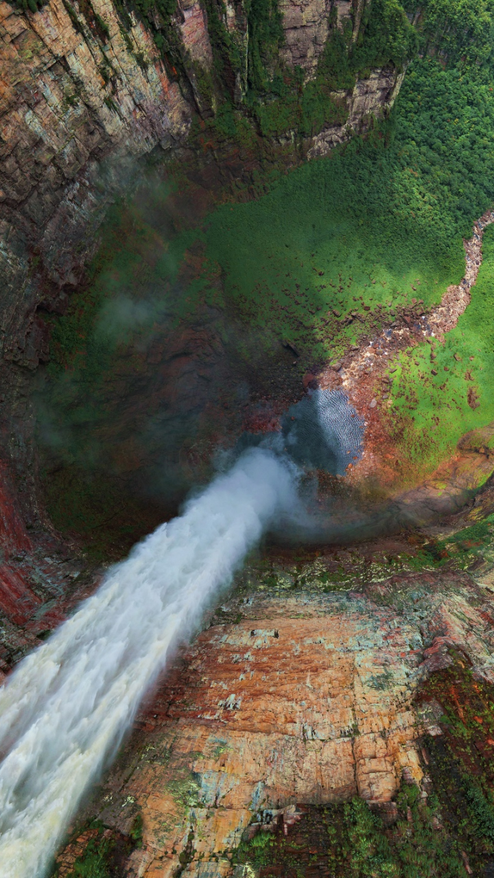 1163149壁紙のダウンロード地球, 滝, 自然, 水, ベネズエラ, 崖-スクリーンセーバーと写真を無料で
