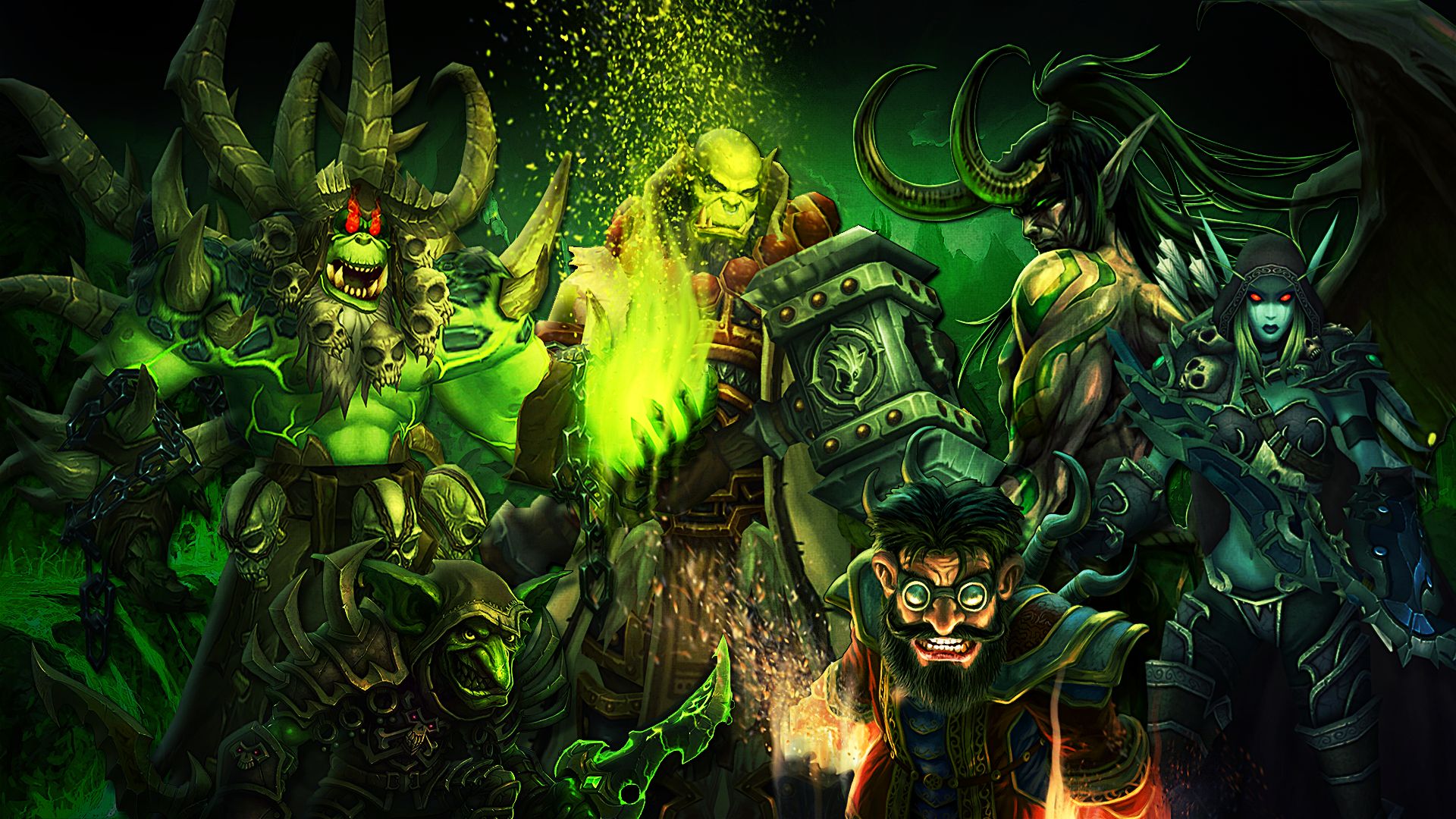 Популярные заставки и фоны Мир Warcraft: Легион на компьютер