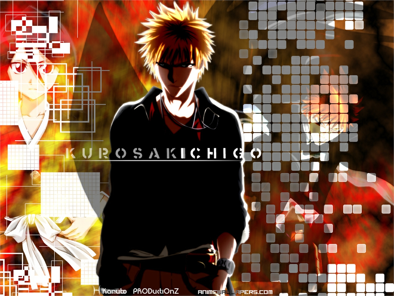 Handy-Wallpaper Bleach, Rukia Kuchiki, Animes, Ichigo Kurosaki kostenlos herunterladen.