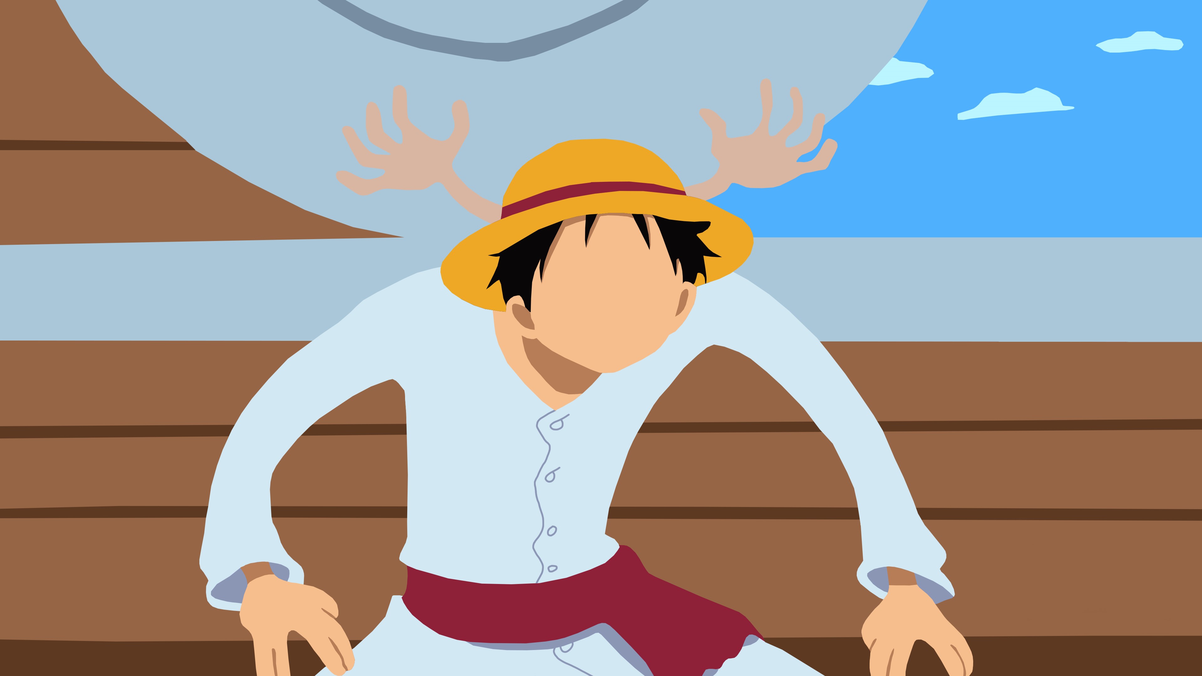 Download mobile wallpaper Anime, Minimalist, One Piece, Monkey D Luffy for free.