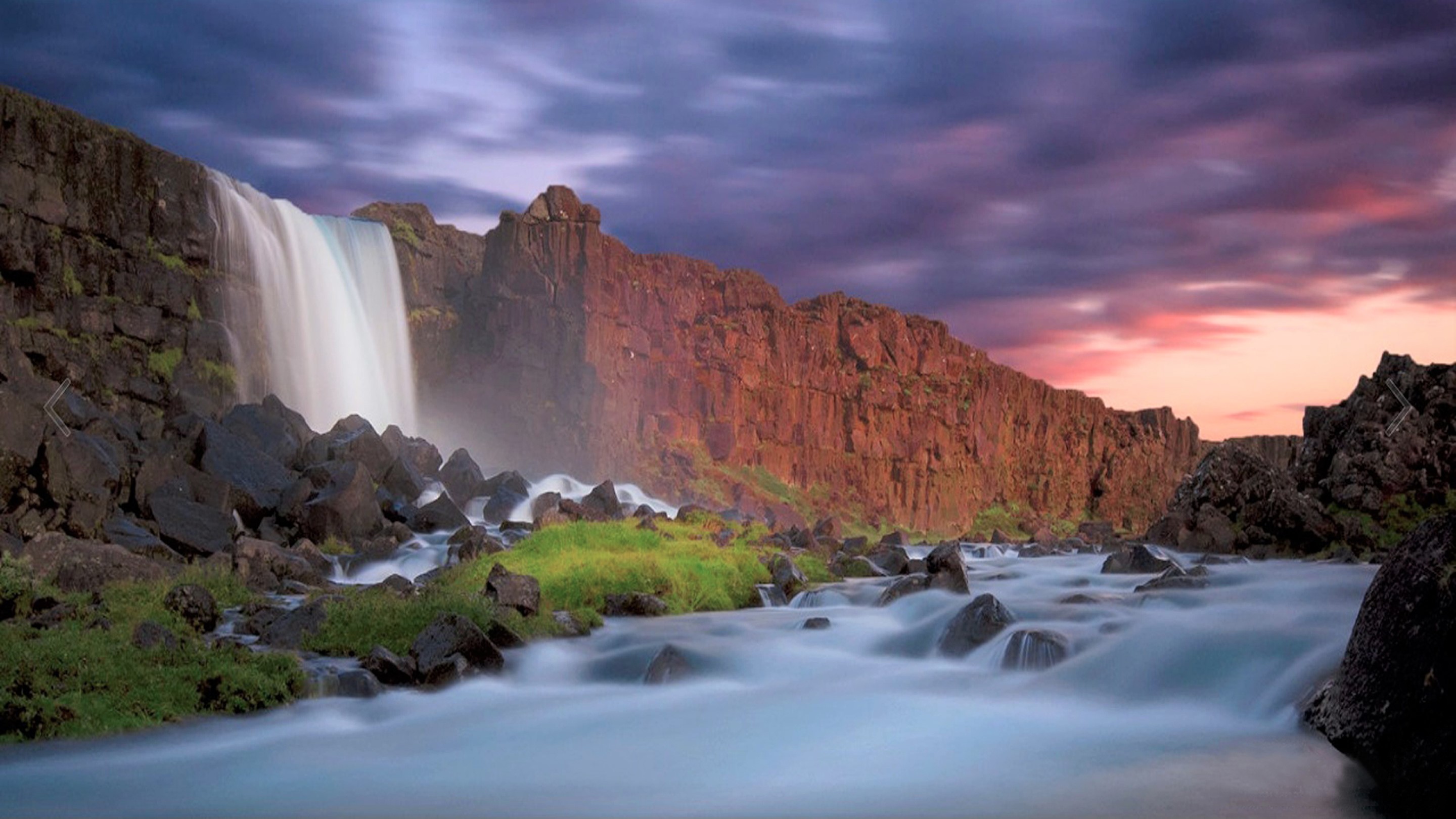 Free download wallpaper Waterfall, Earth, Cliff, River on your PC desktop