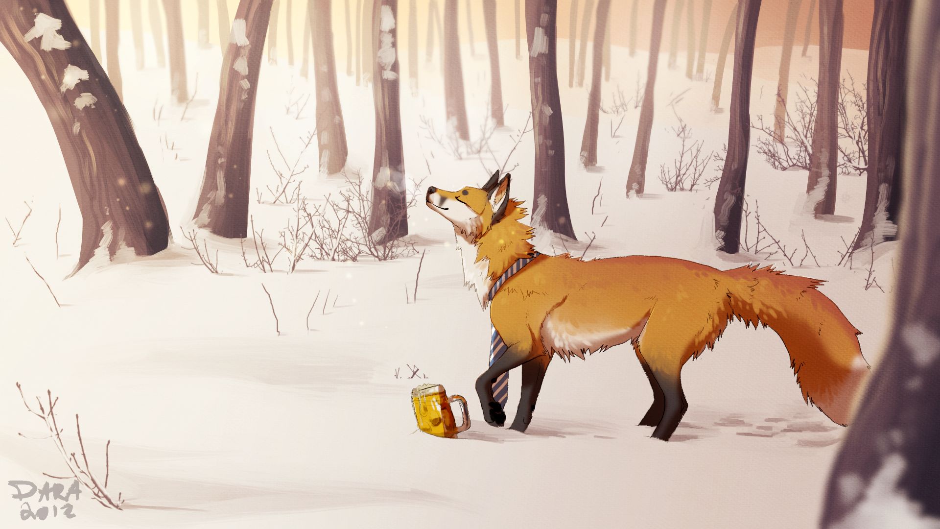 無料モバイル壁紙アニメーション, 動物, 狐をダウンロードします。