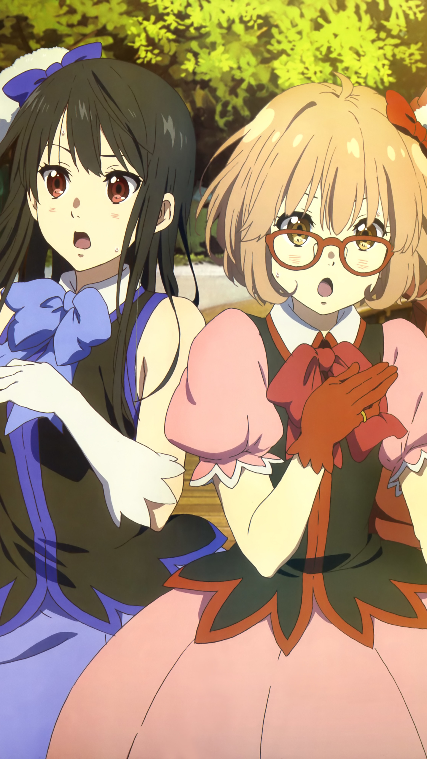 Download mobile wallpaper Anime, Mirai Kuriyama, Mitsuki Nase, Beyond The Boundary for free.