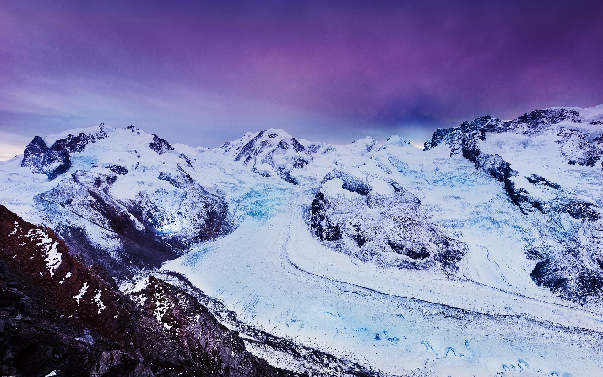 Скачать обои бесплатно Зима, Горы, Гора, Ледник, Лёд, Земля/природа картинка на рабочий стол ПК