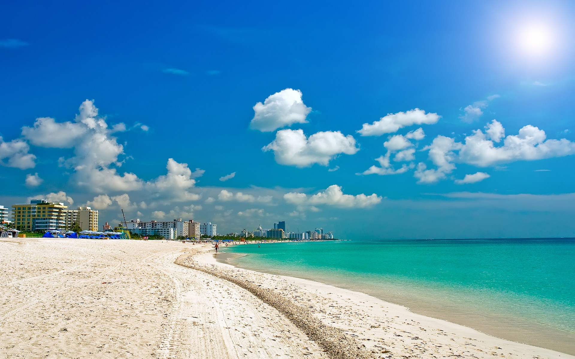 Free download wallpaper Sea, Beach, Horizon, Ocean, Earth, Photography, Miami Beach on your PC desktop