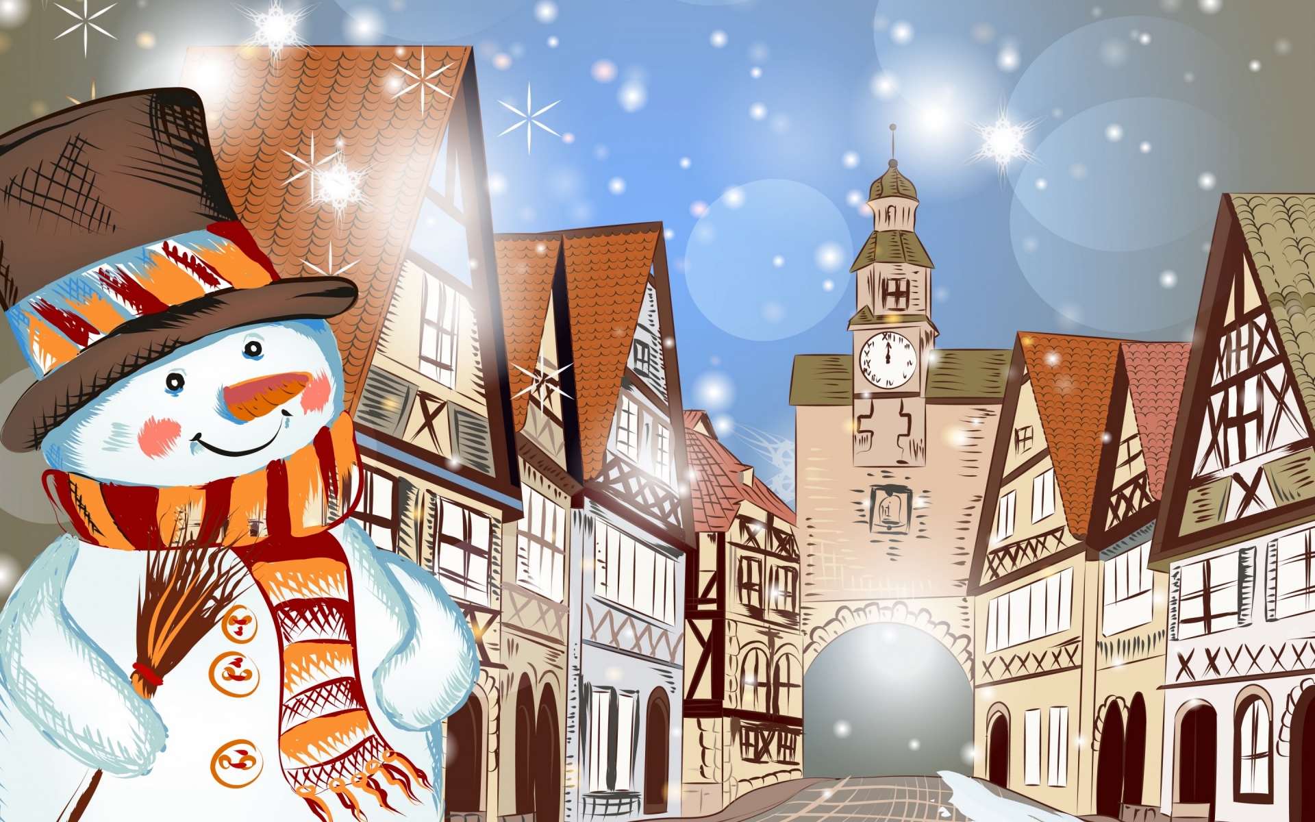 PCデスクトップにクリスマス, 雪だるま, ホリデー画像を無料でダウンロード