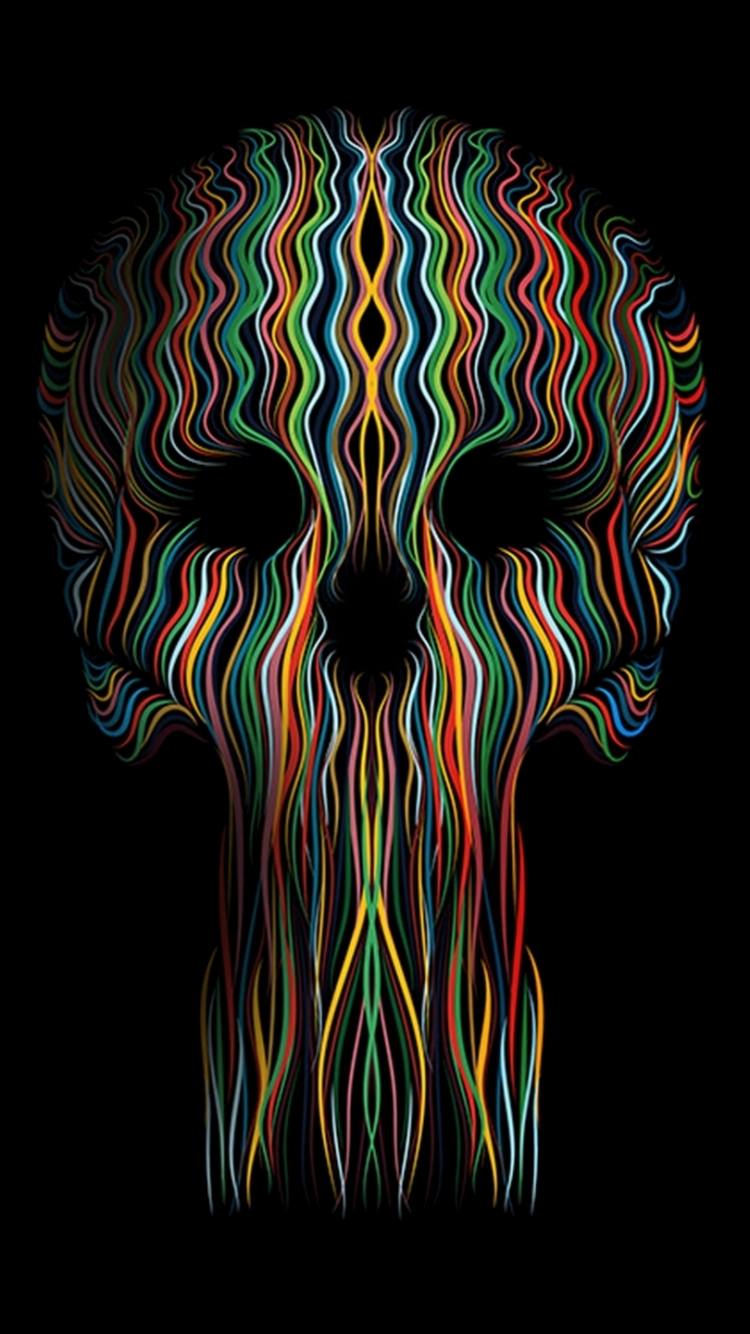 Download mobile wallpaper Dark, Skull for free.