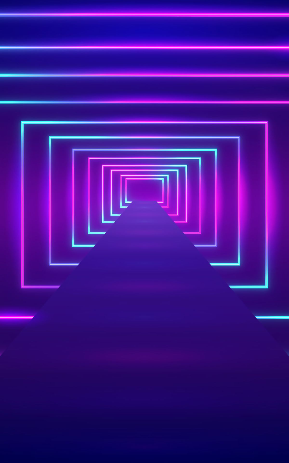 Download mobile wallpaper Neon, Artistic, Tunnel for free.